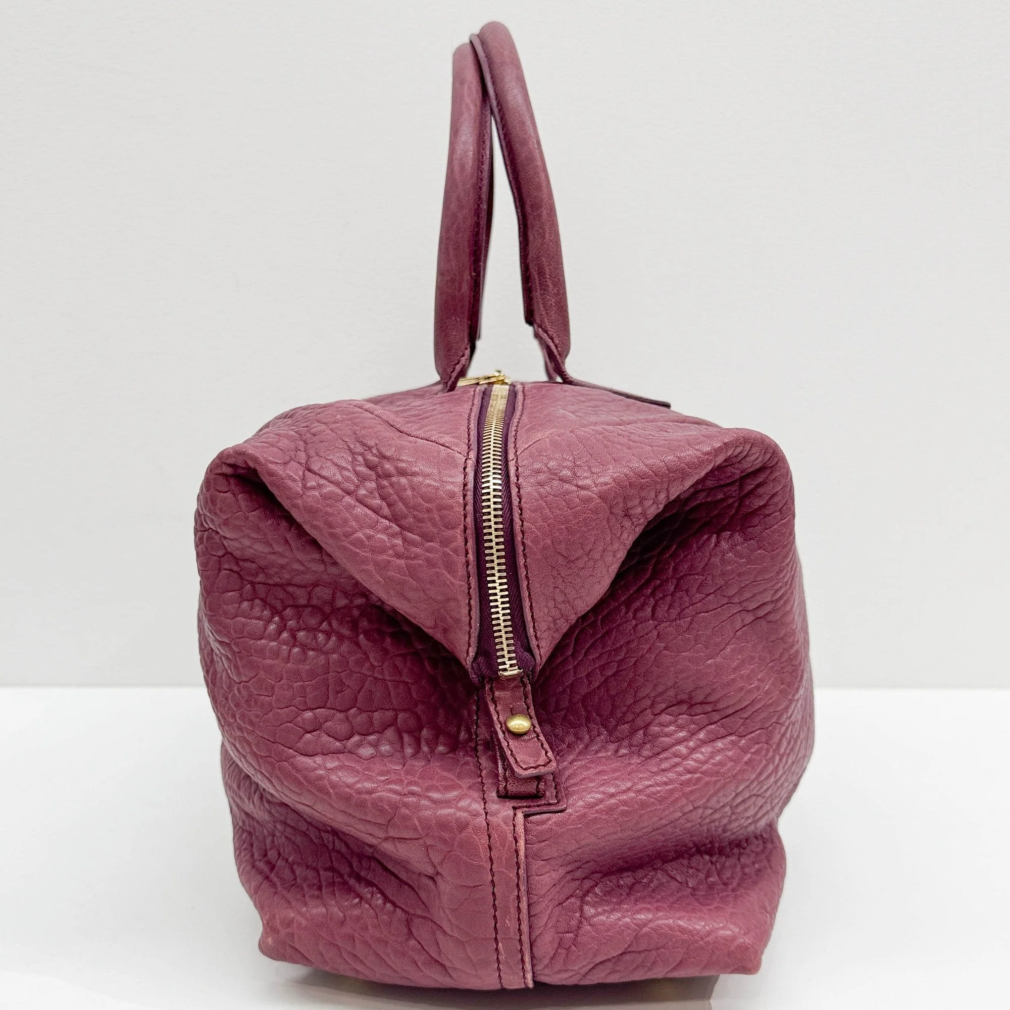 Easy Y Berry Purple Leather Hand Bag - Image 6