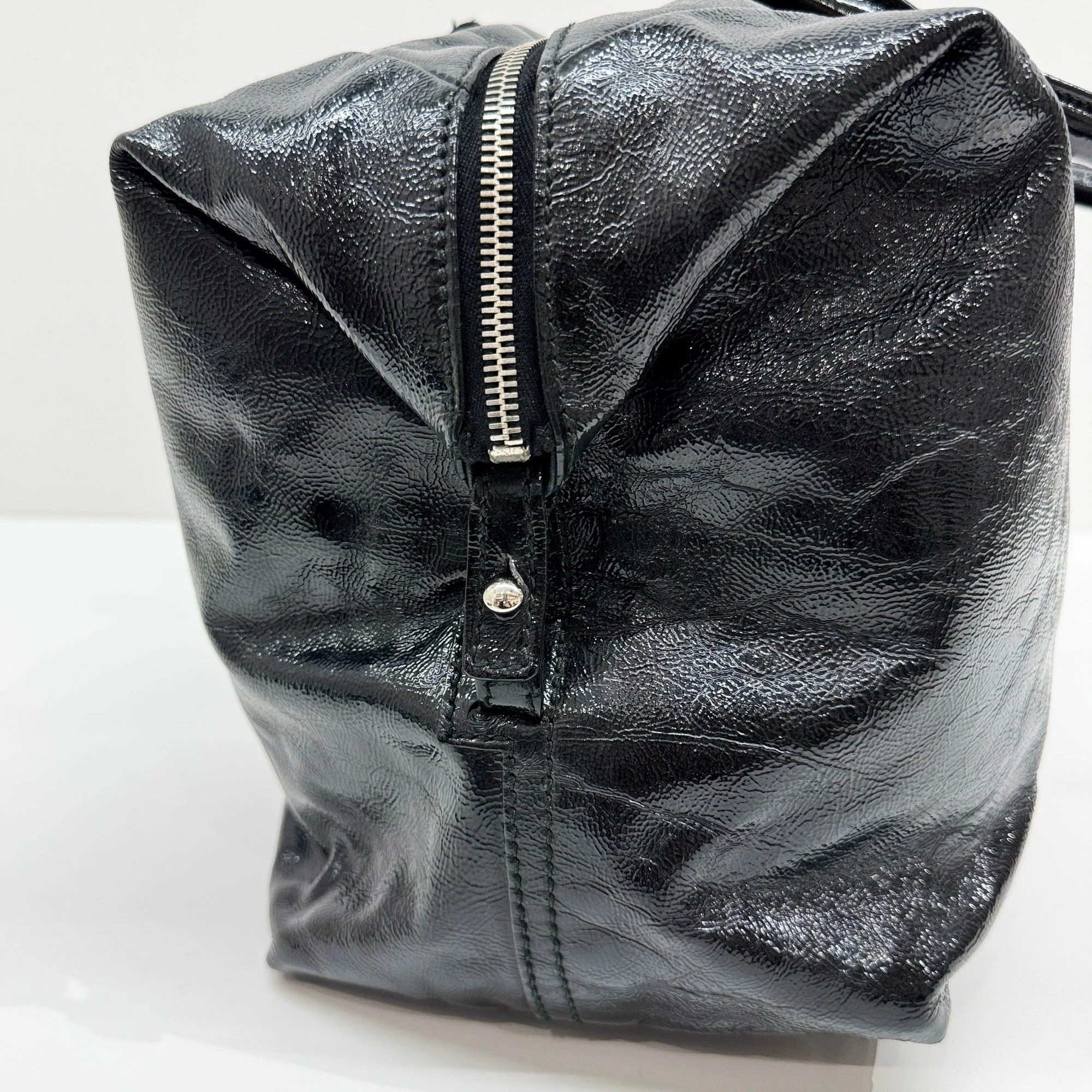 Easy Y Black Leather Hand Tote Bag - Image 15