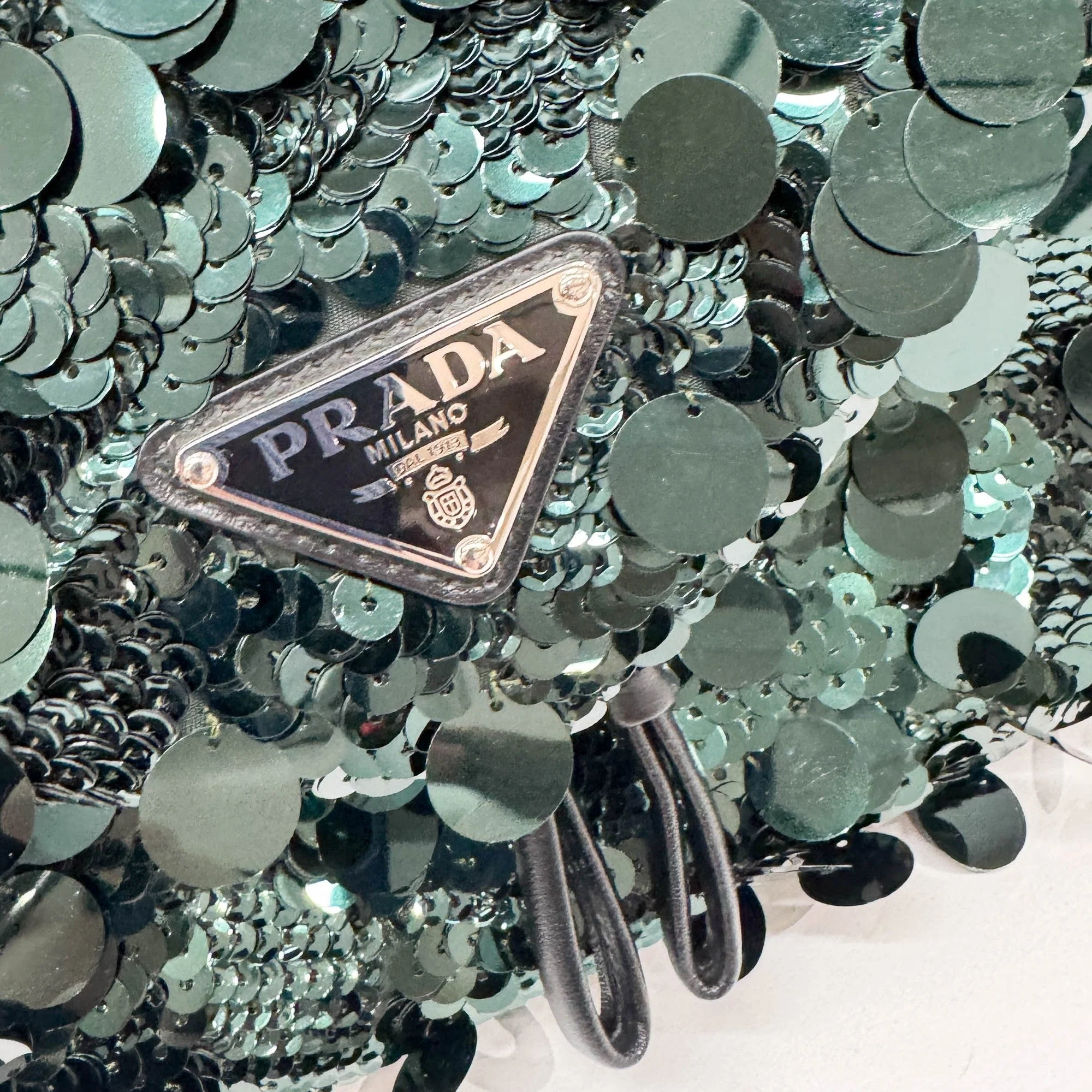 Emerald Green Sequin Shoulder Bag - Image 15