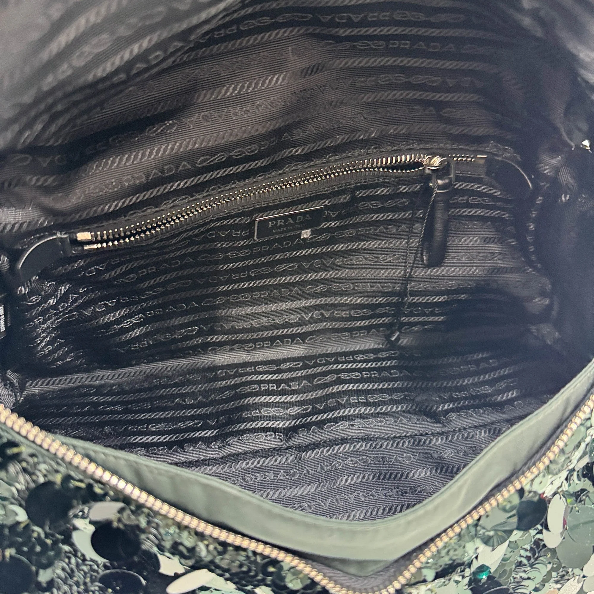 Emerald Green Sequin Shoulder Bag - Image 18