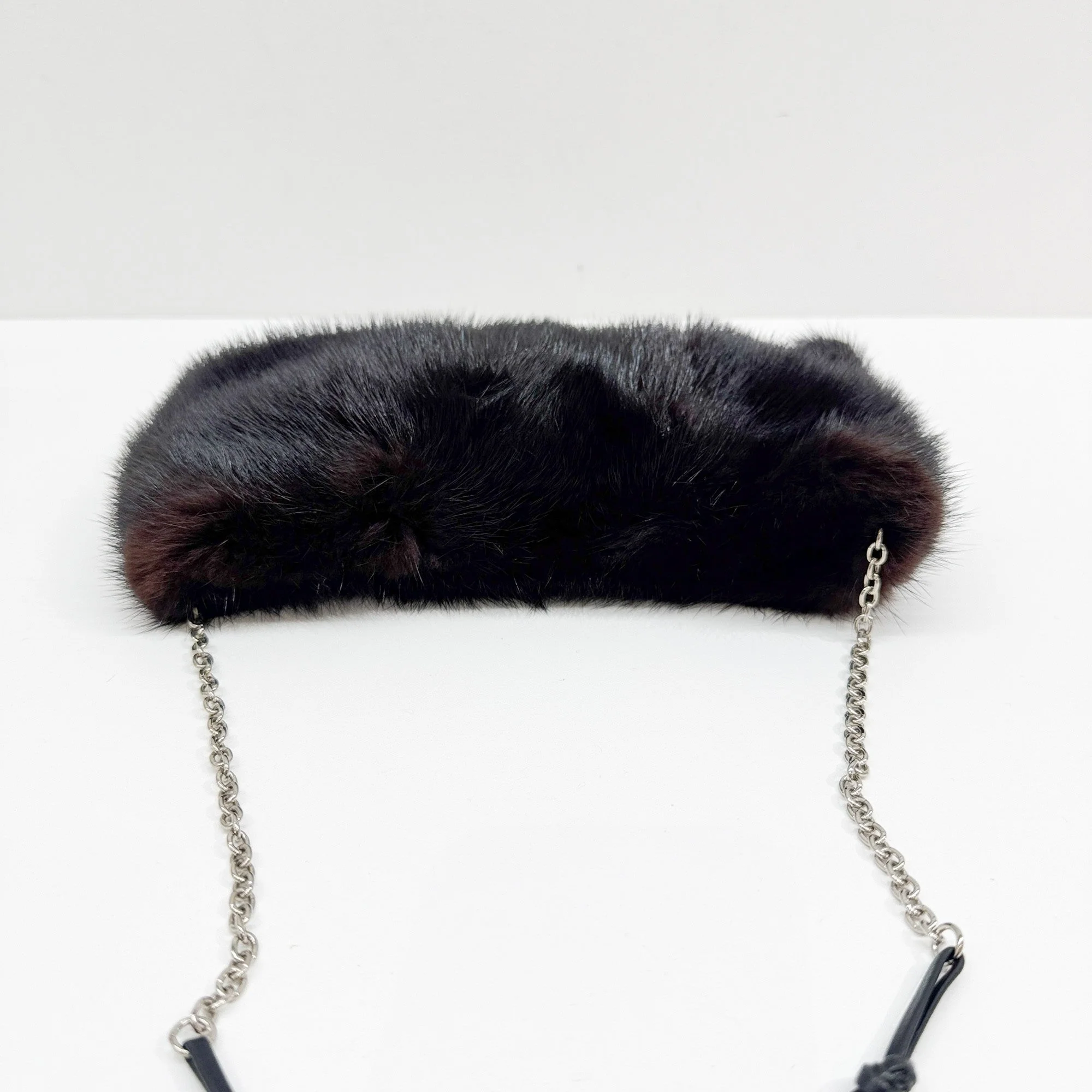 Espresso Brown Fur Shoulder Bag - Image 8