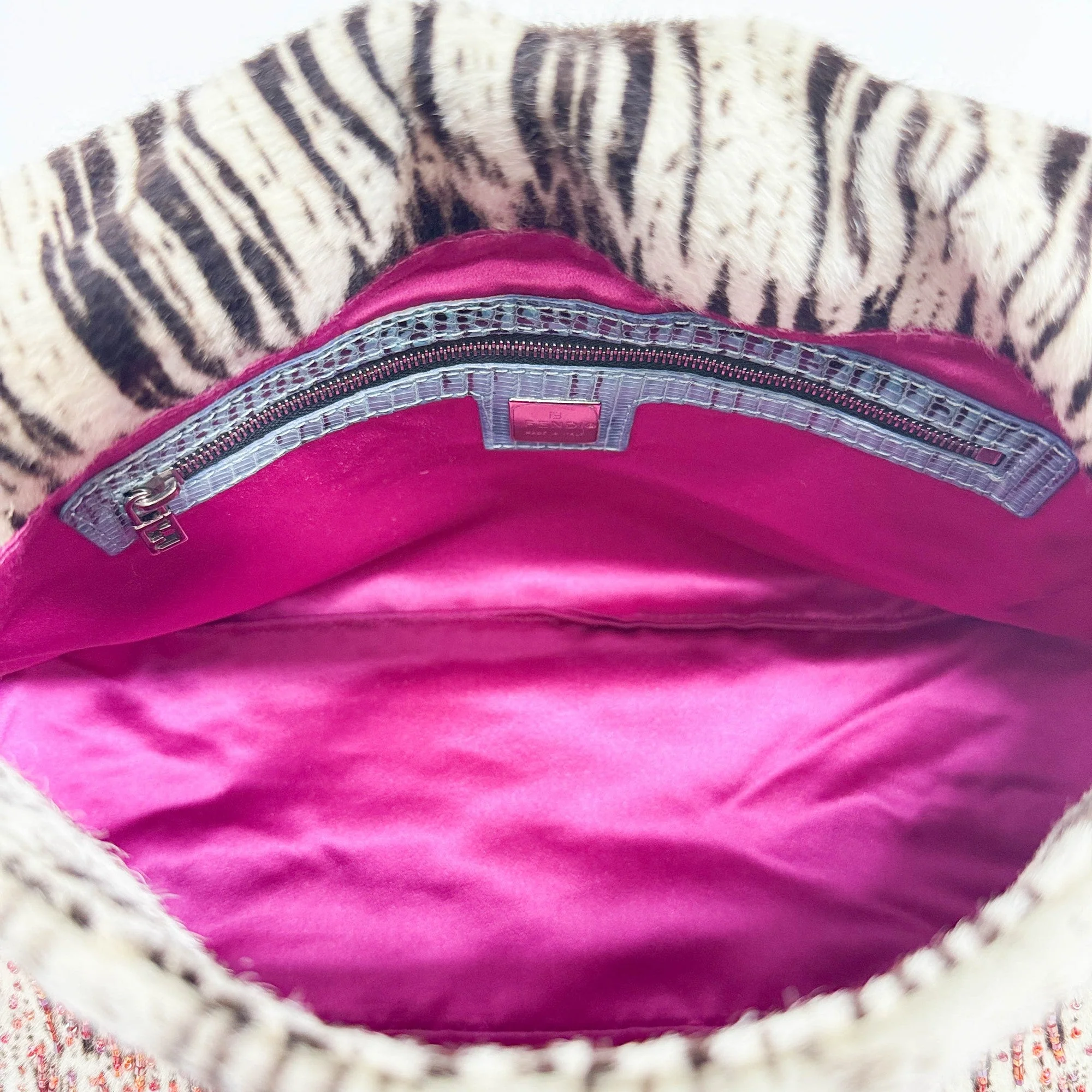 FENDI Mamma Baguette Pony Hair with Beads - Image 15