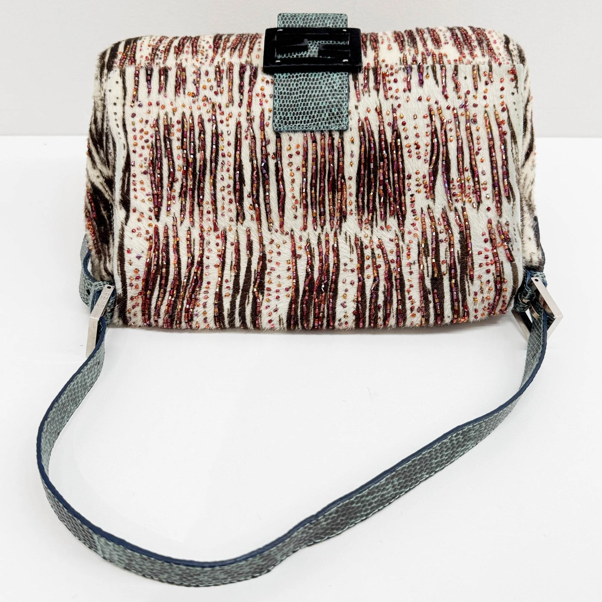 FENDI Mamma Baguette Pony Hair with Beads - Image 7