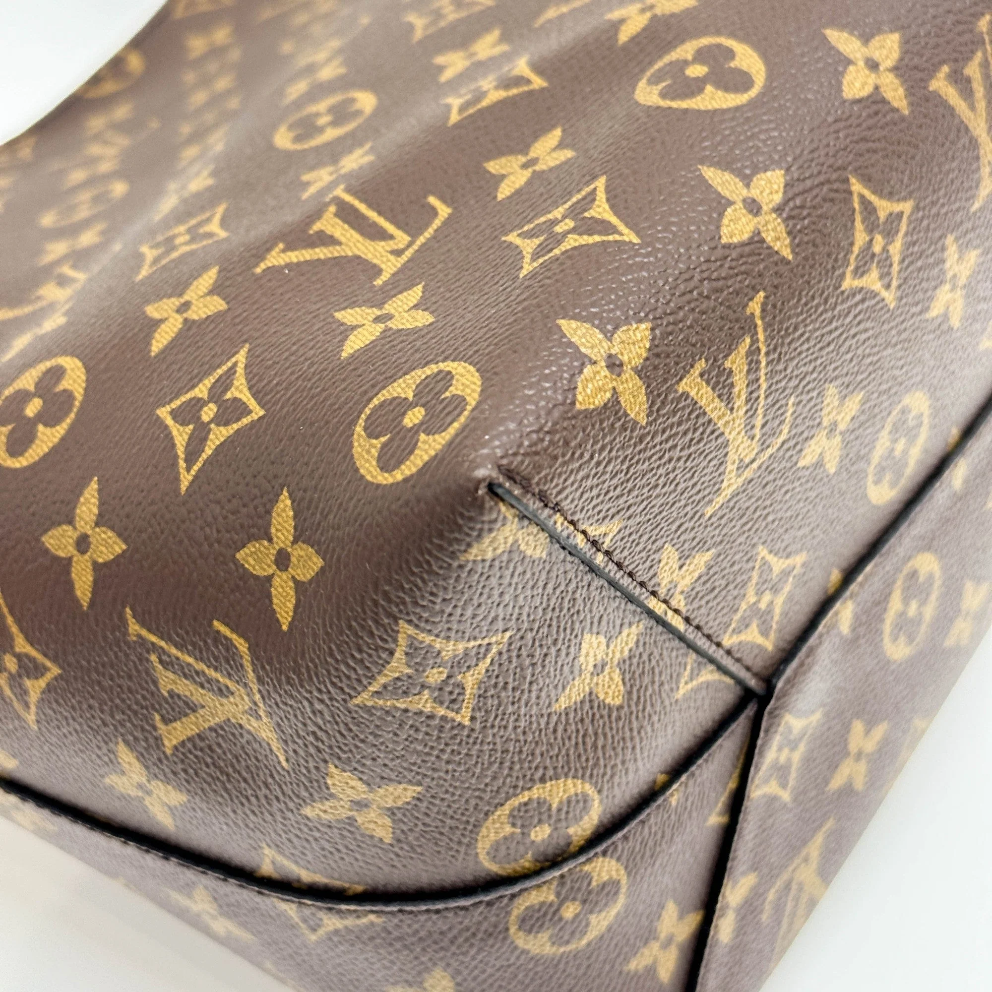 Flower Hobo Brown Monogram Canvas Shoulder Bag - Image 11