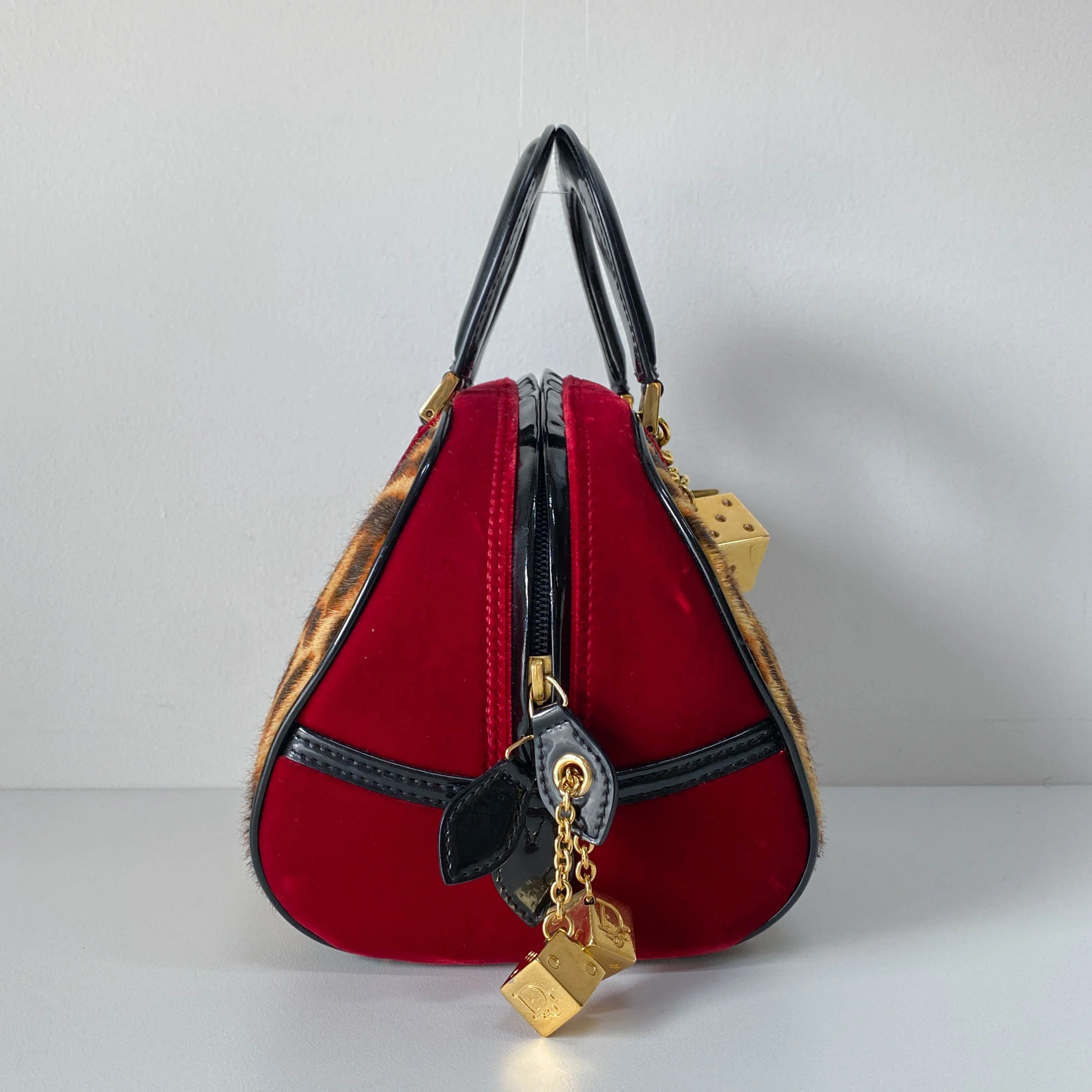 Gambler Dice Leopard Print Handbag - Image 4