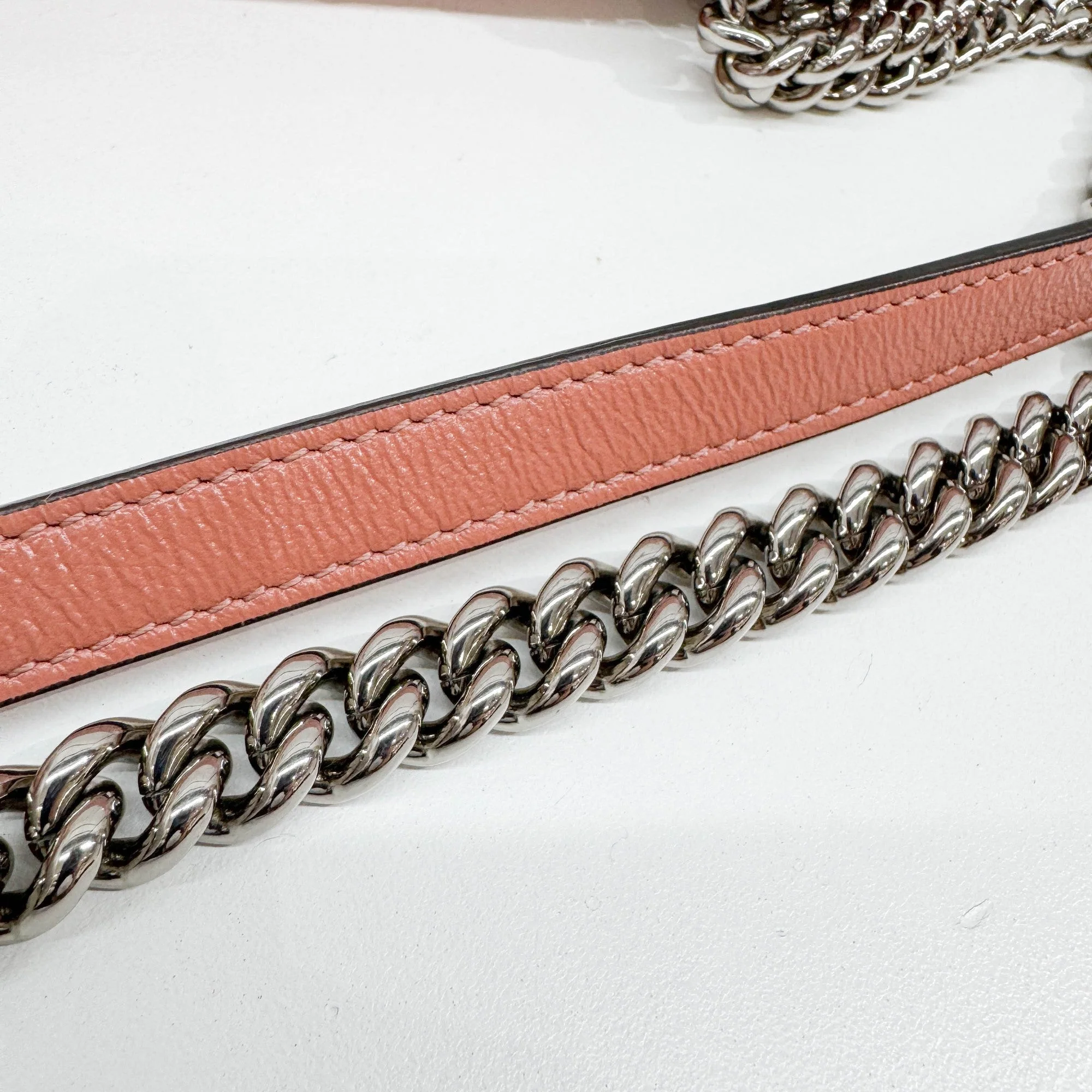 GG Marmont Pink Sequin Shoulder Bag - Image 8