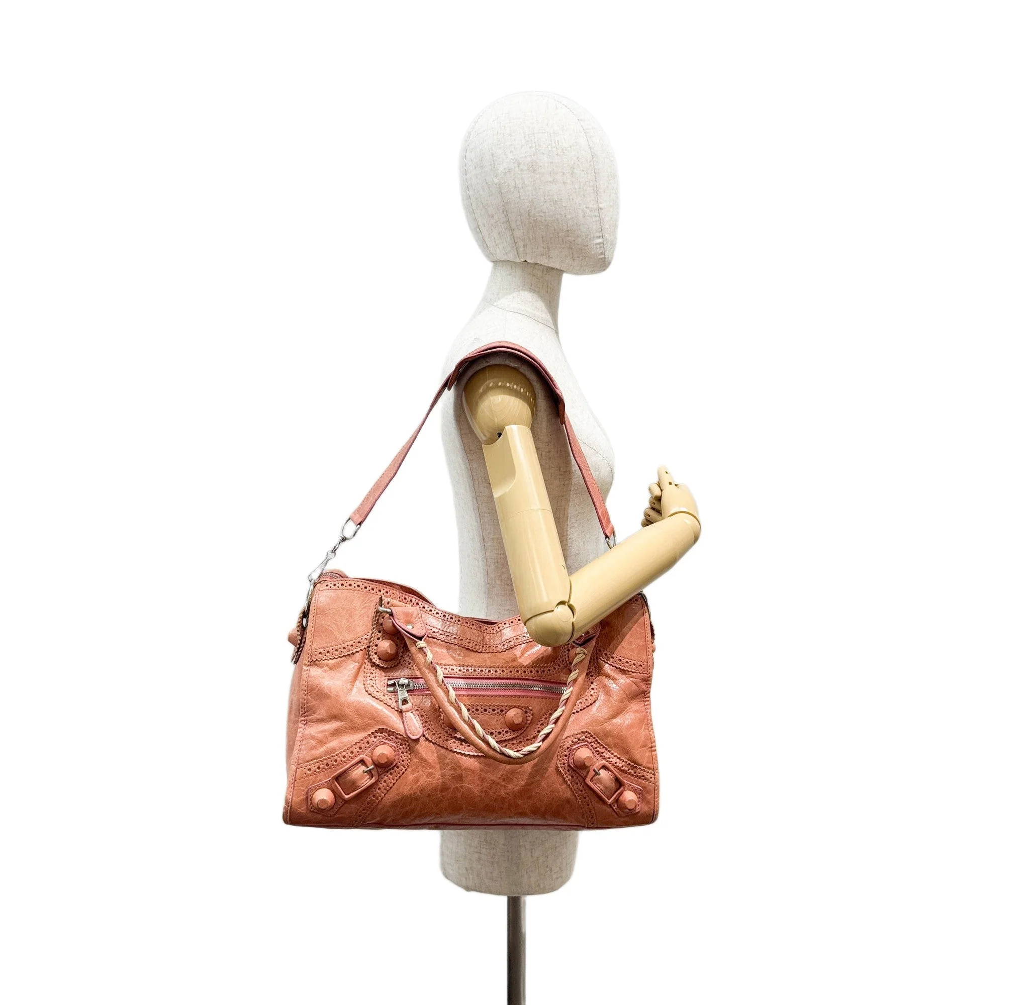 Giant 21 The City Brogues Rose Blush Orange Two Way Bag - Image 3