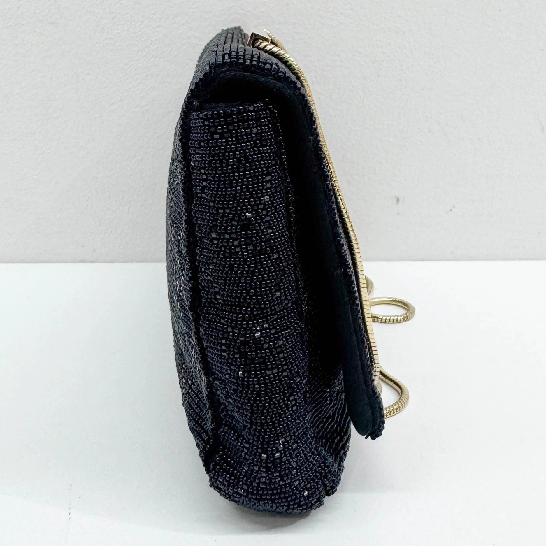 Gold Chain GG Black Beaded Shoulder Bag - Image 4
