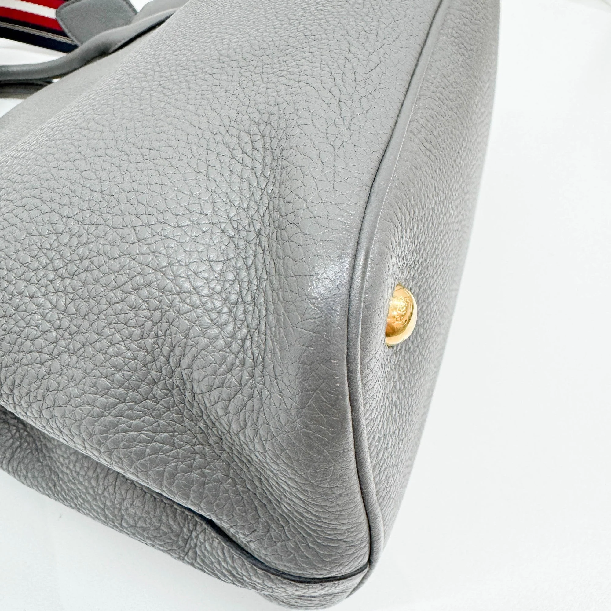 Gray Leather Two Way Bag - Image 16
