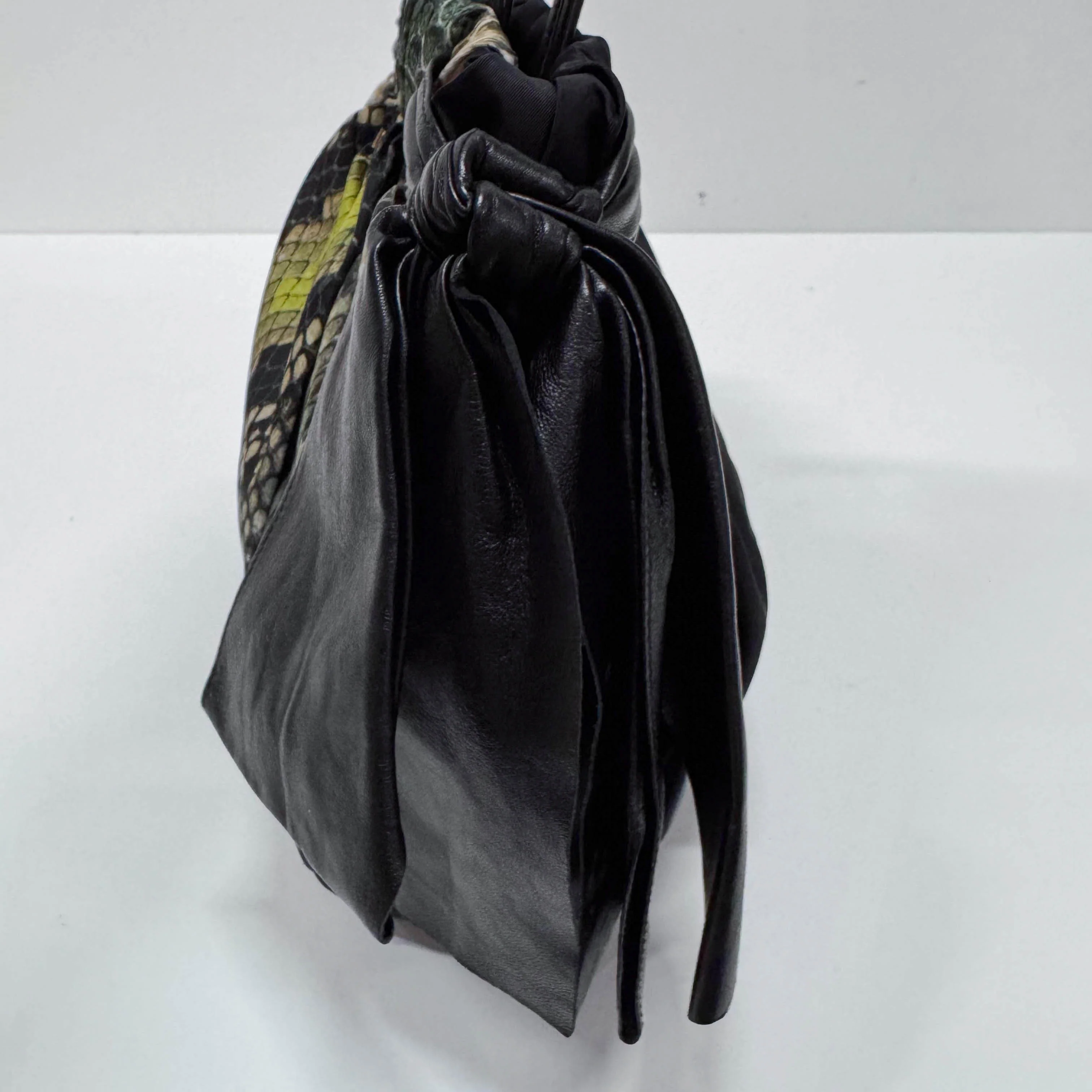 Green Snakeprint Nylon Shoulder Bag - Image 14