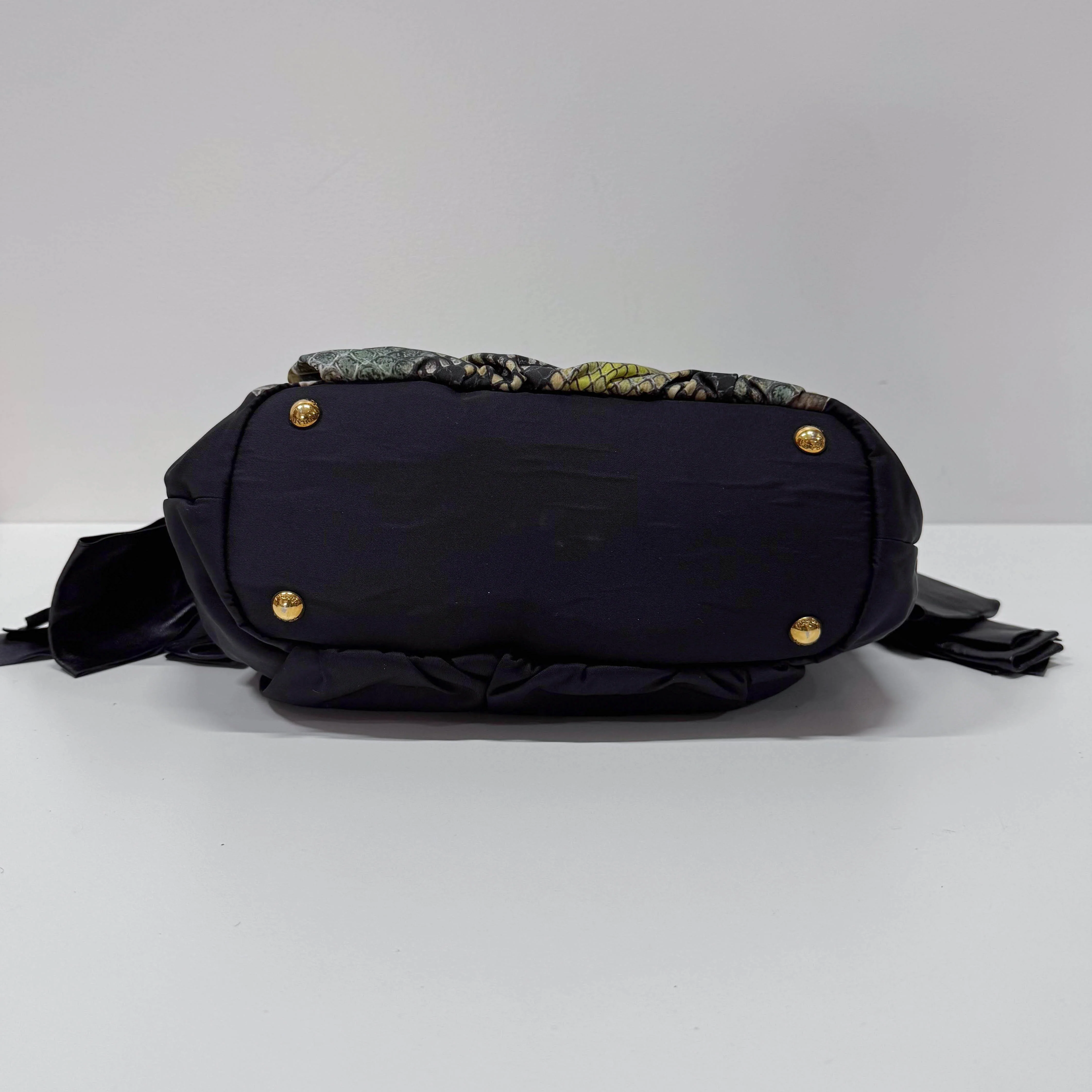 Green Snakeprint Nylon Shoulder Bag - Image 7