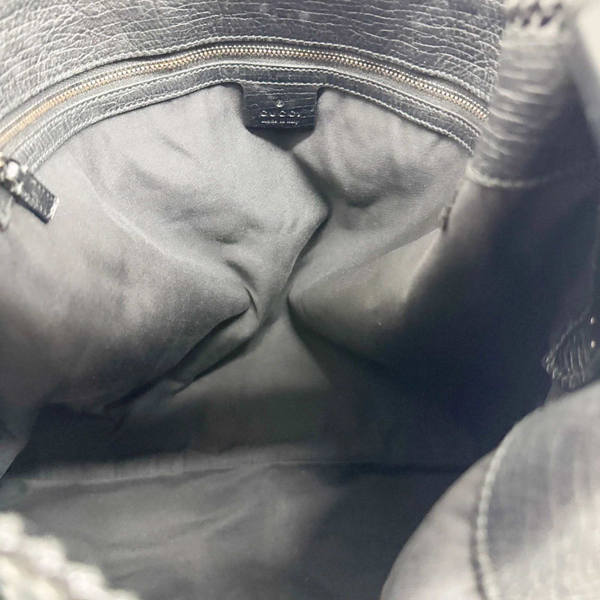 Horsebit Black GG Canvas Shoulder Bag - Image 13