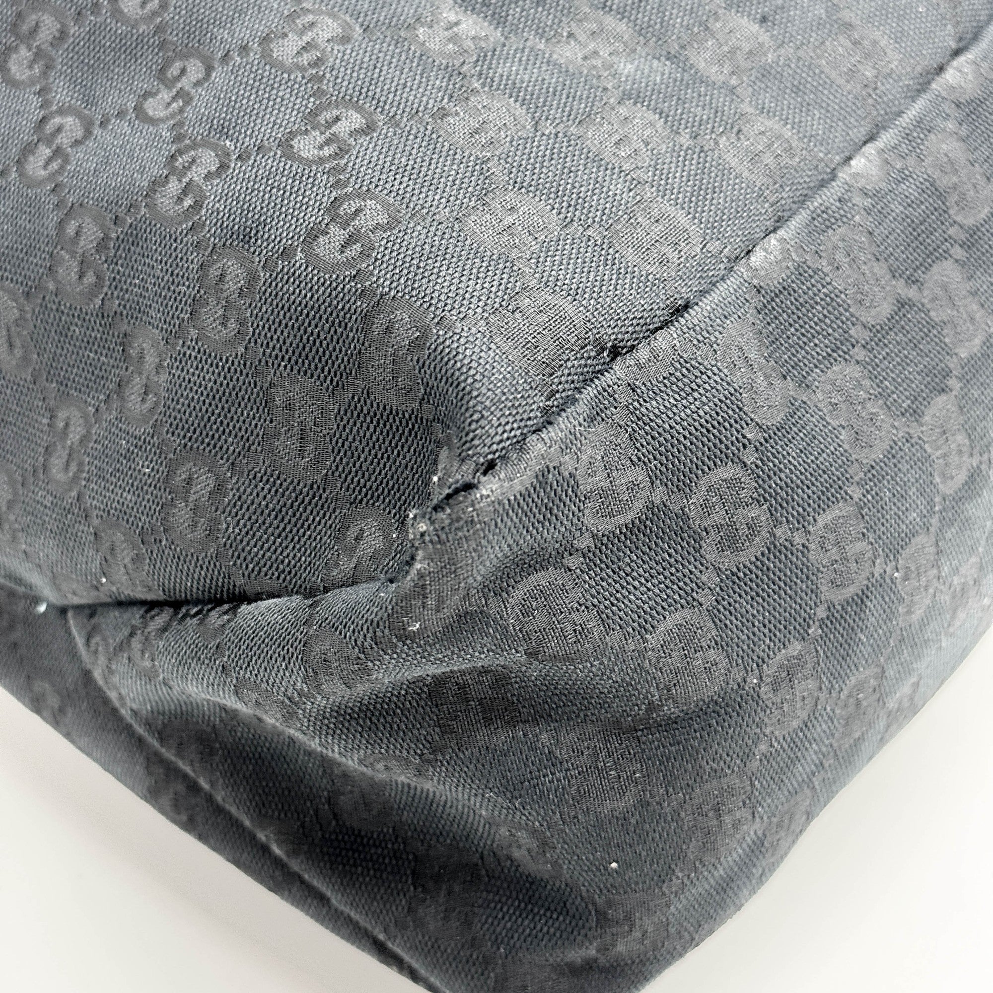 Horsebit Black GG Canvas Shoulder Bag - Image 9
