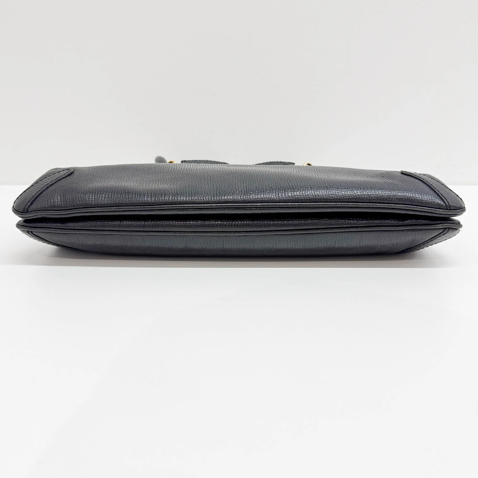 Horsebit Black Leather Shoulder Bag - Image 7