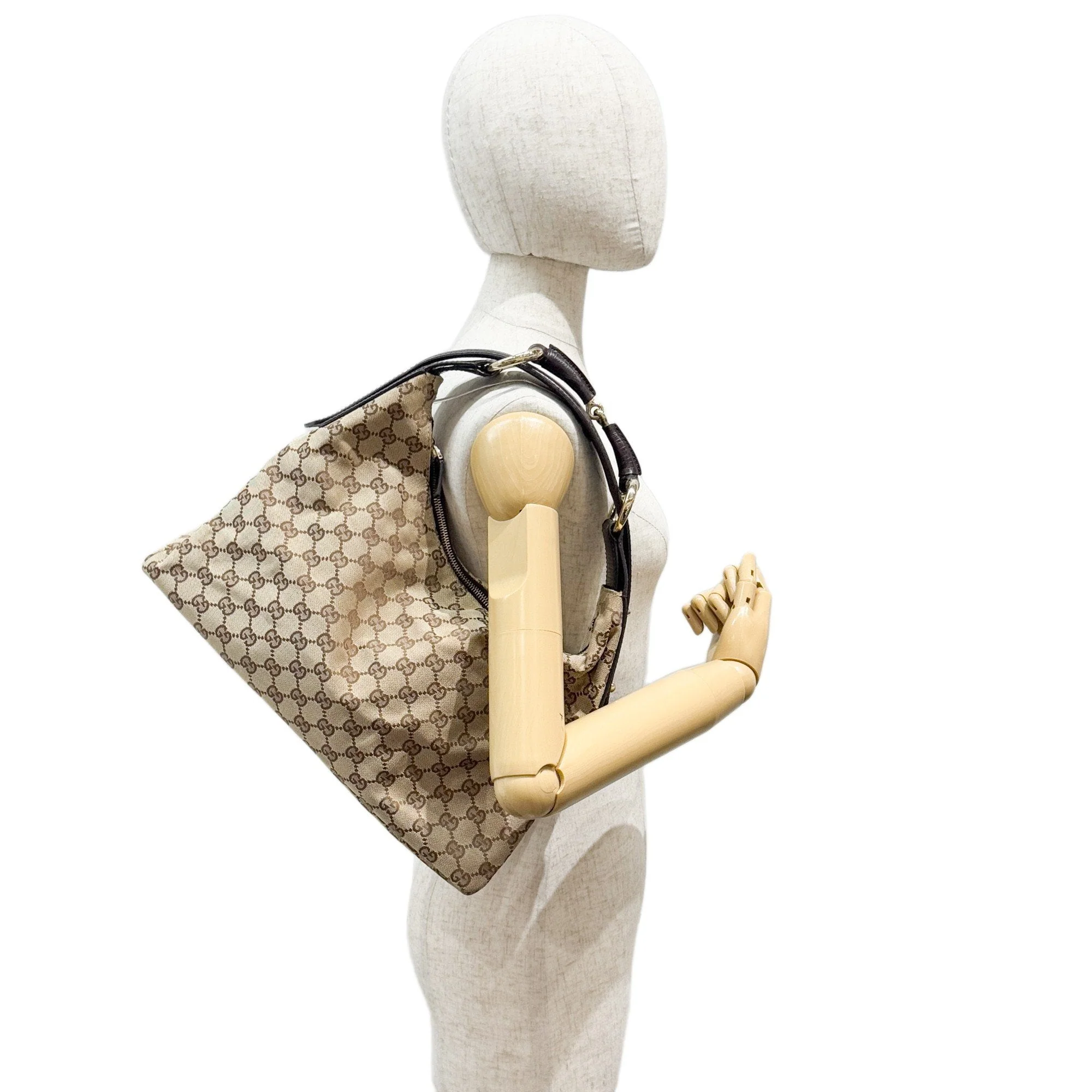 Horsebit Brown GG Canvas Shouder Bag - Image 3