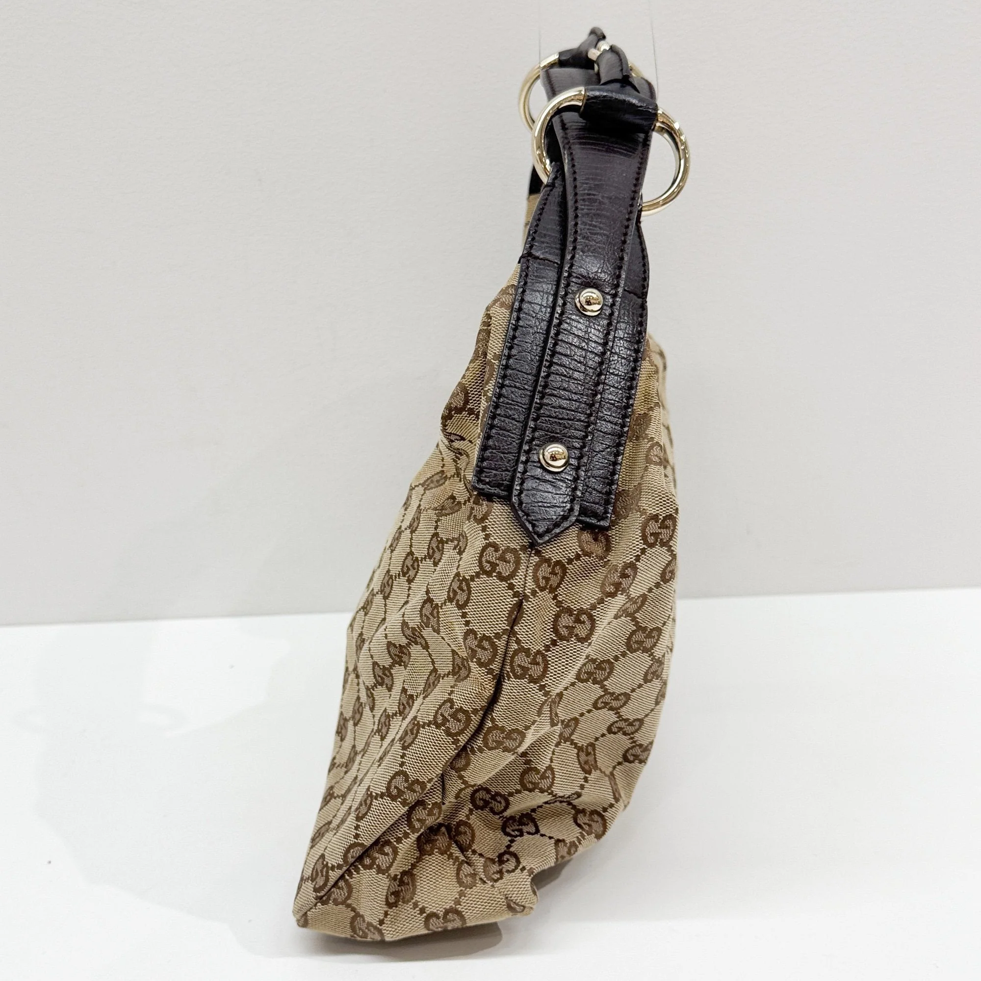 Horsebit Brown GG Canvas Shouder Bag - Image 4