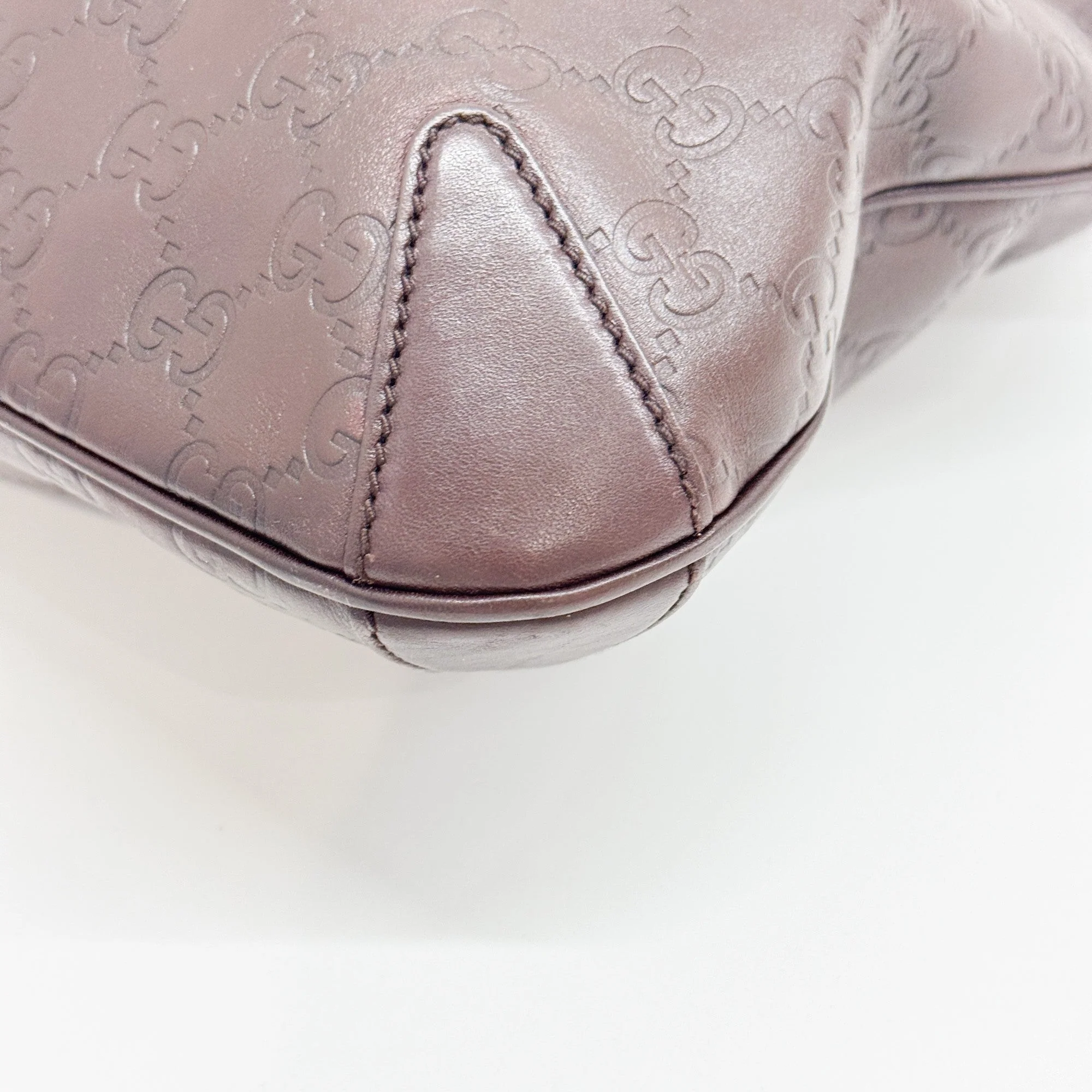 Horsebit Brown Guccissima Leather Shoulder Bag - Image 10