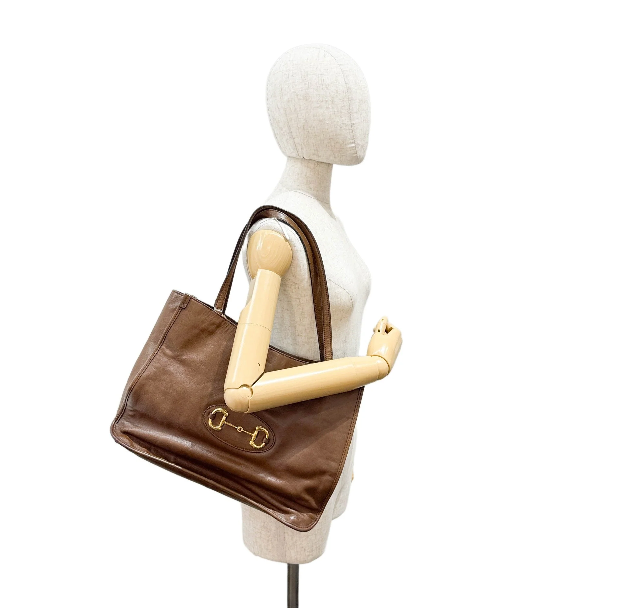 Horsebit Brown Leather Shoulder Bag - Image 3