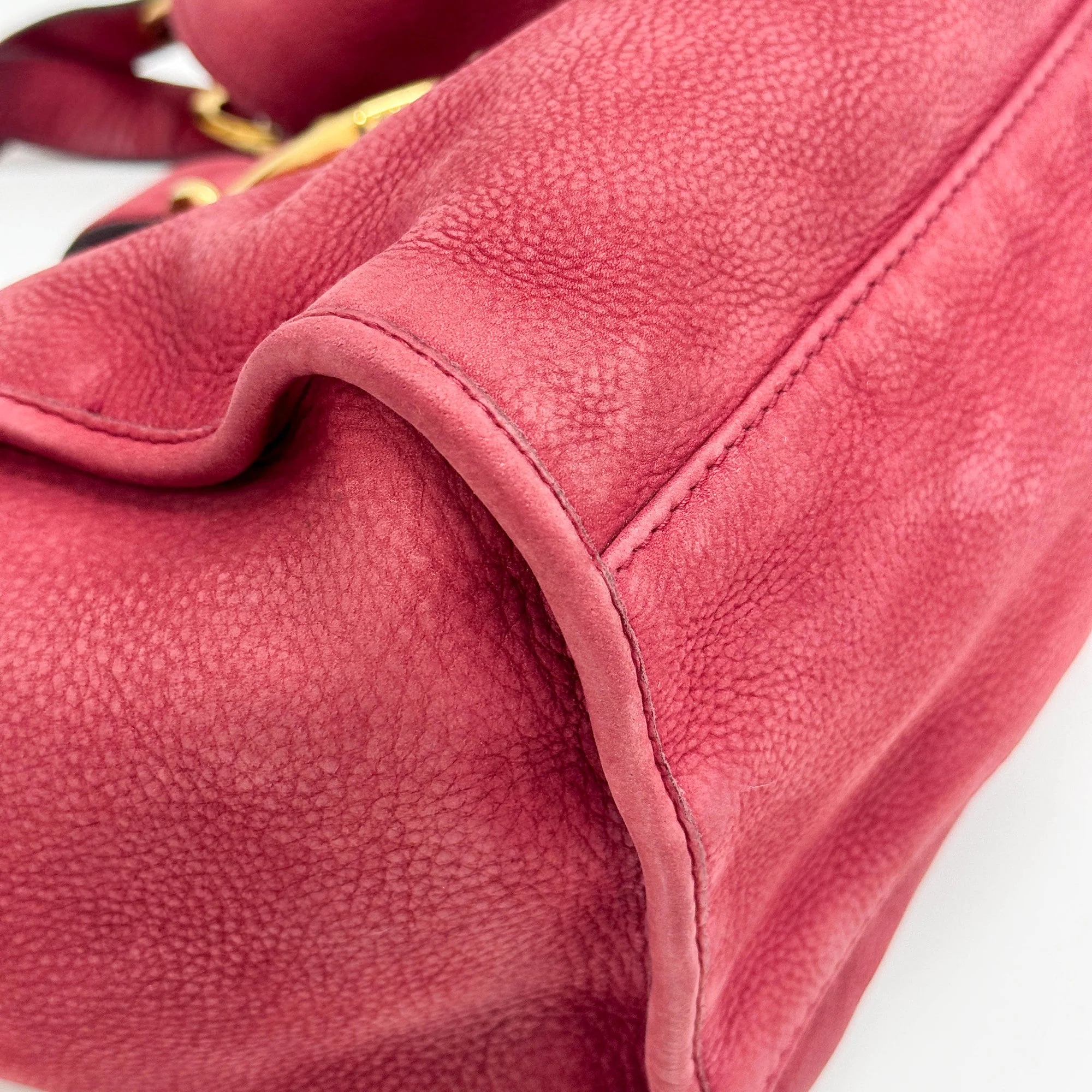 Horsebit Red Leather Shoulder Bag - Image 8