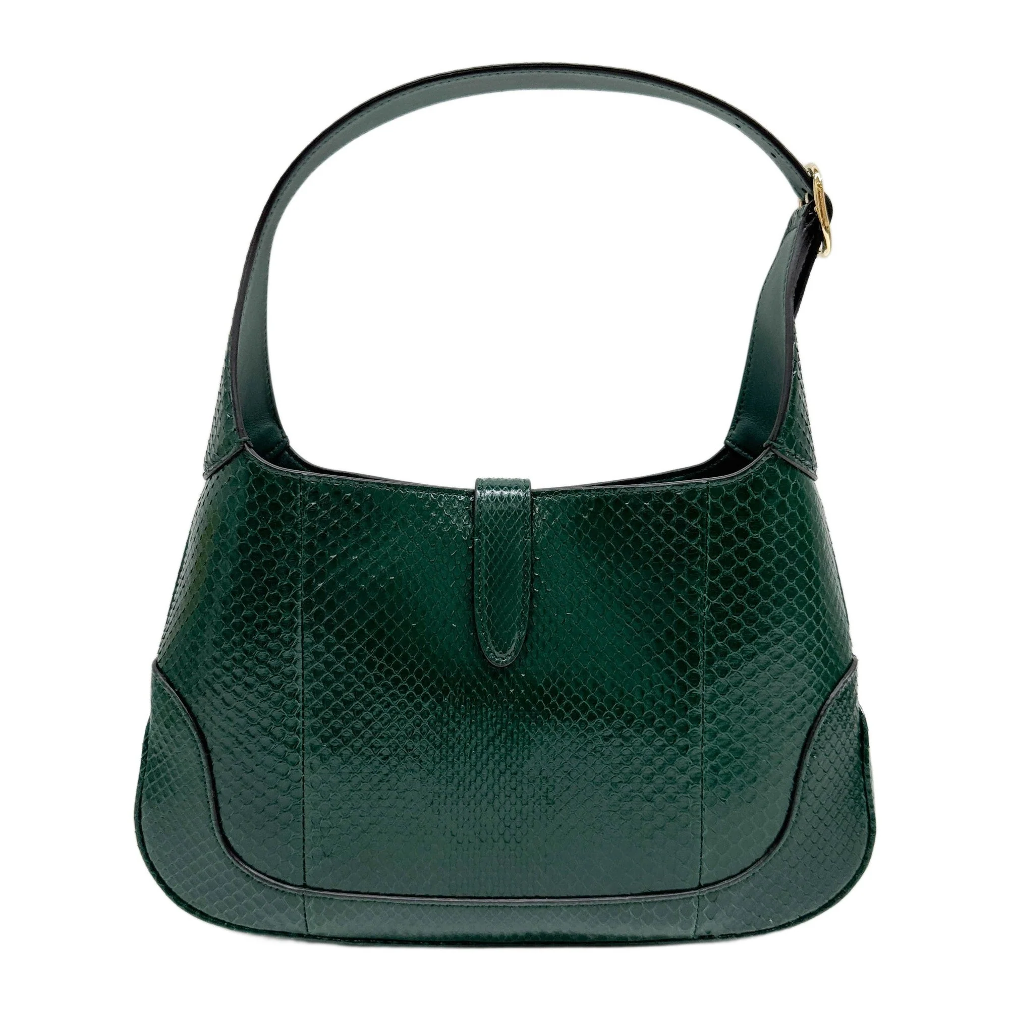 Jackie 1961 Green Embossed Leather Shoulder Bag - Image 2