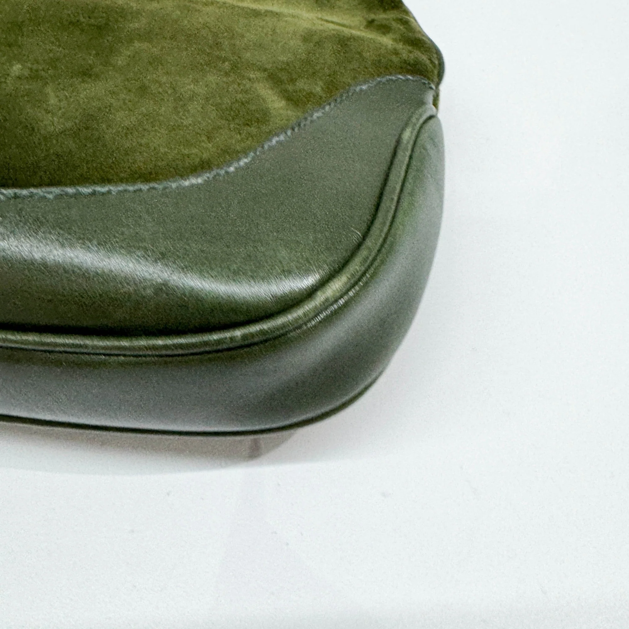 Jackie 1961 Green Suede Shoulder Bag - Image 10