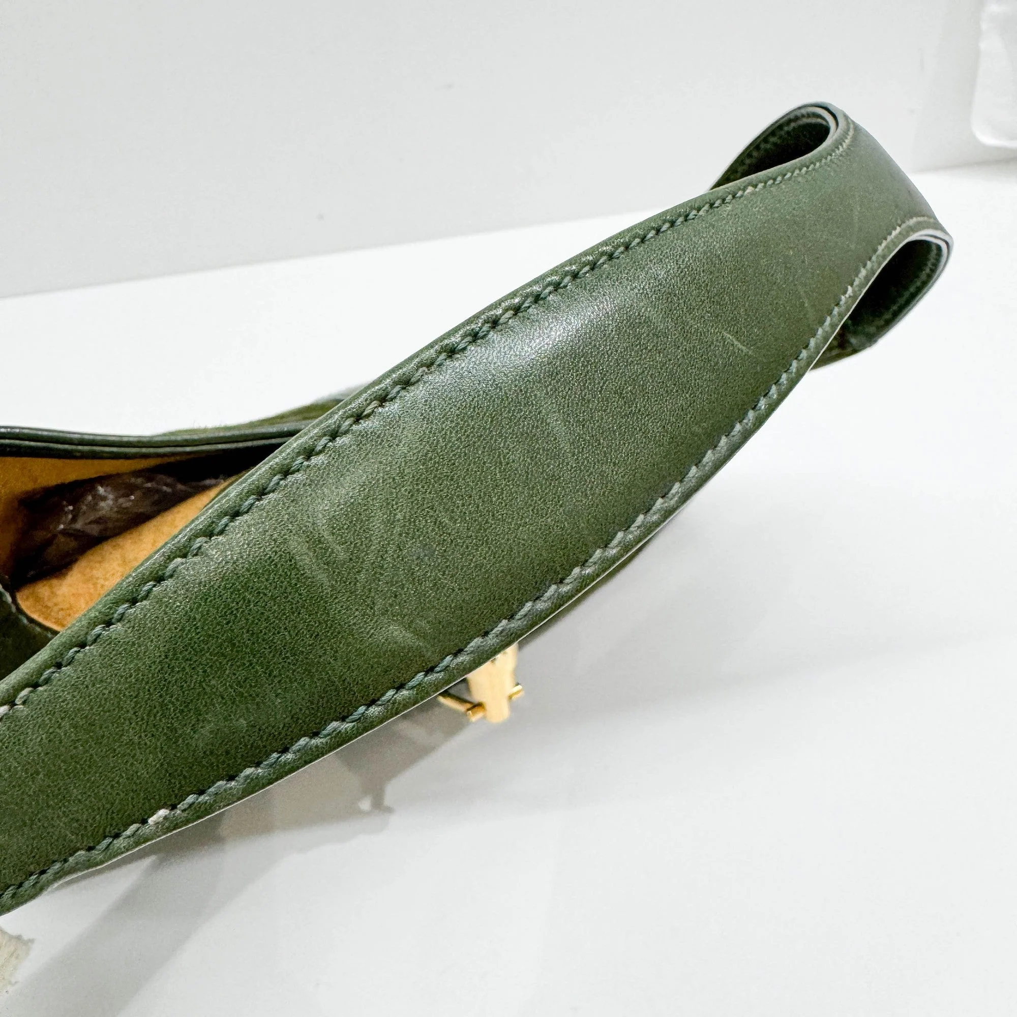 Jackie 1961 Green Suede Shoulder Bag - Image 14