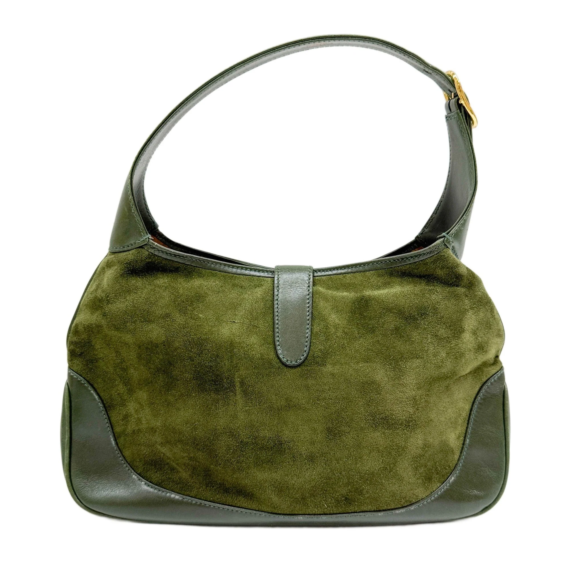 Jackie 1961 Green Suede Shoulder Bag - Image 2