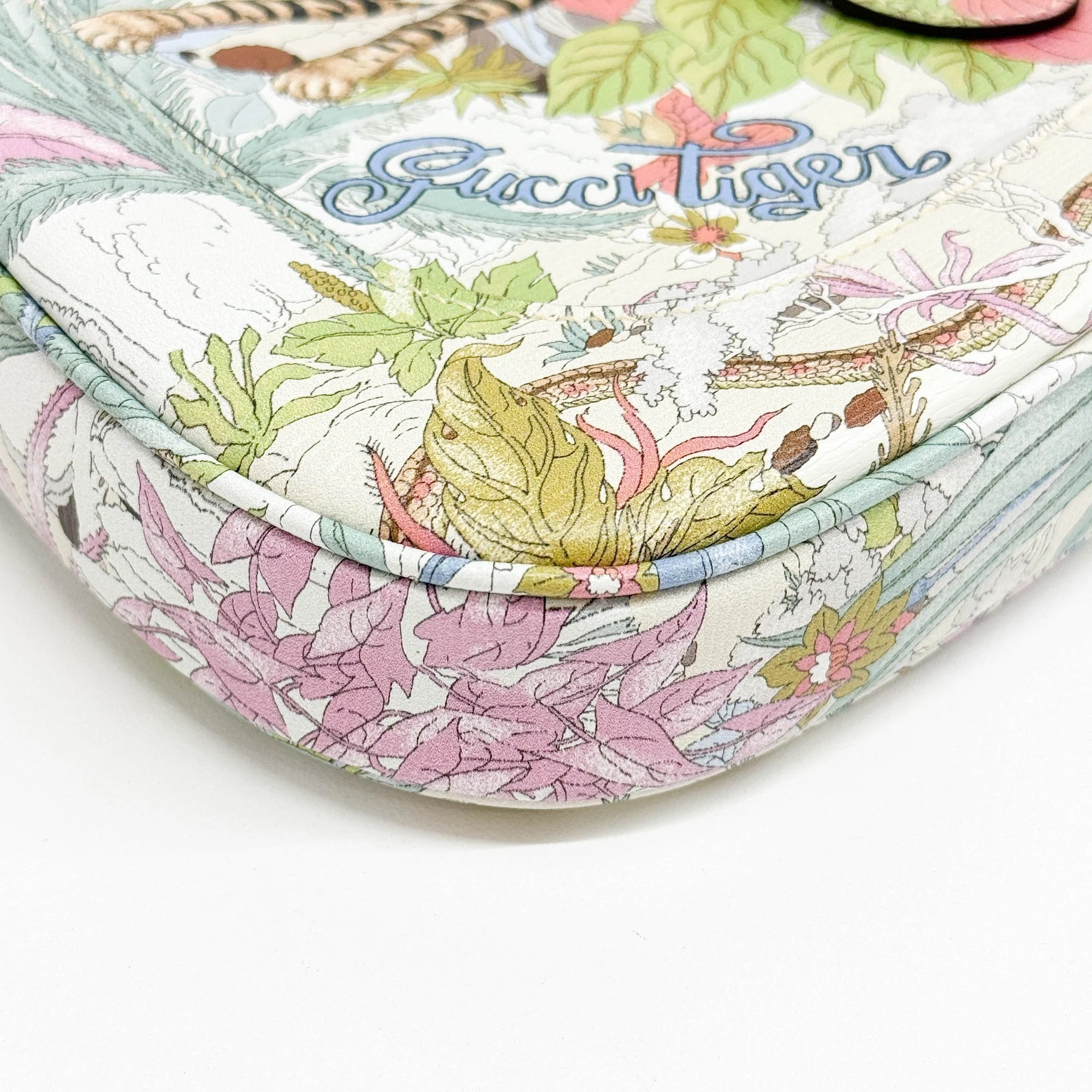 Jackie 1961 Tiger Design Multicolor Leather Shoulder Bag - Image 9