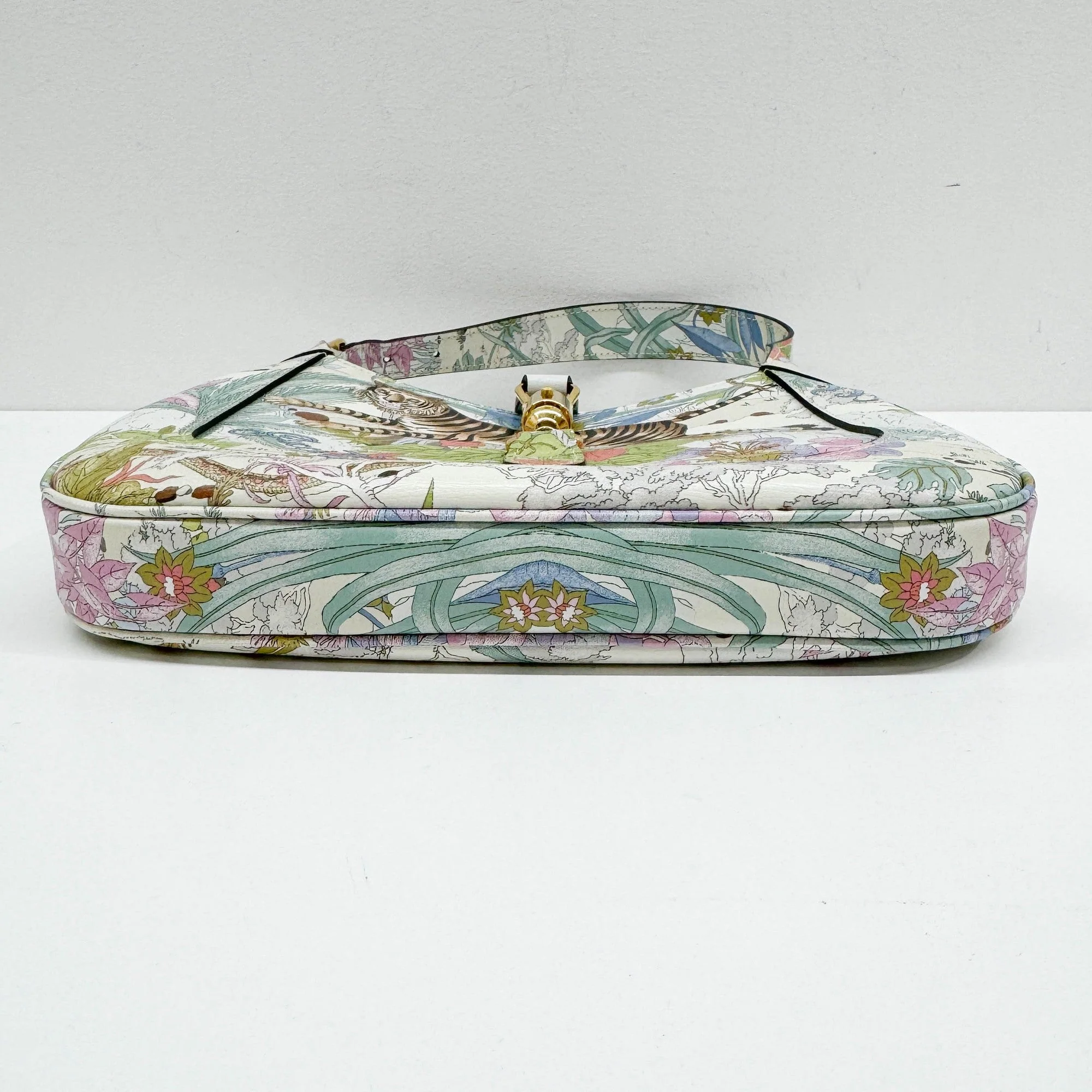 Jackie 1961 Tiger-print Leather Handle Bag - Image 8