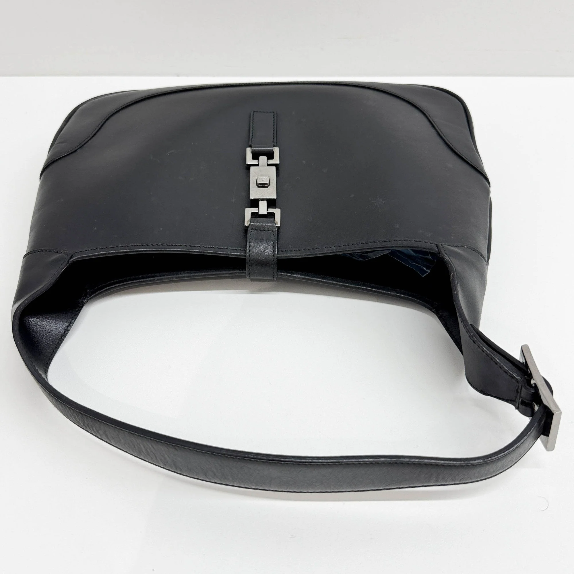 Jackie Black Leather Shoulder Bag - Image 6