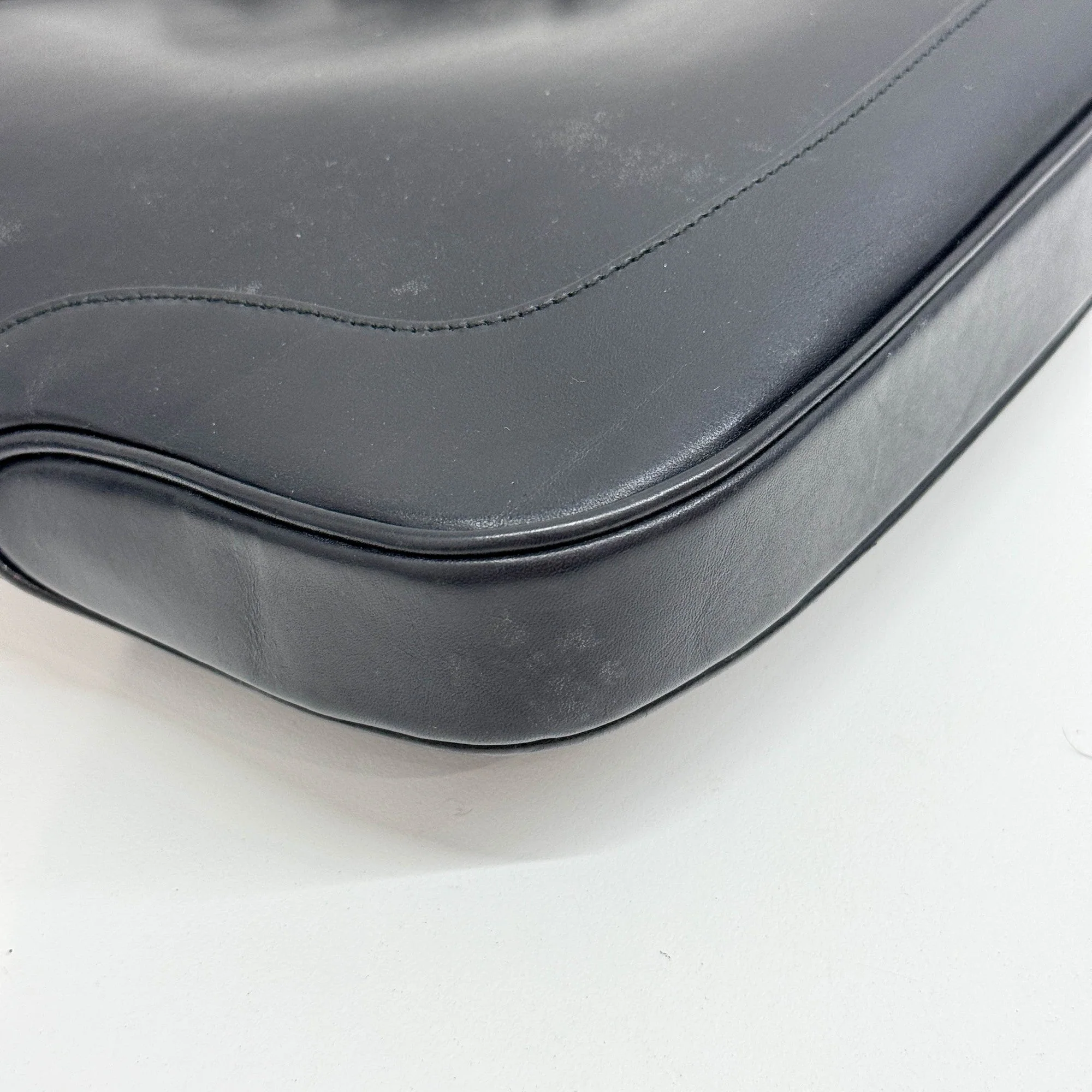 Jackie Black Leather Shoulder Bag - Image 8
