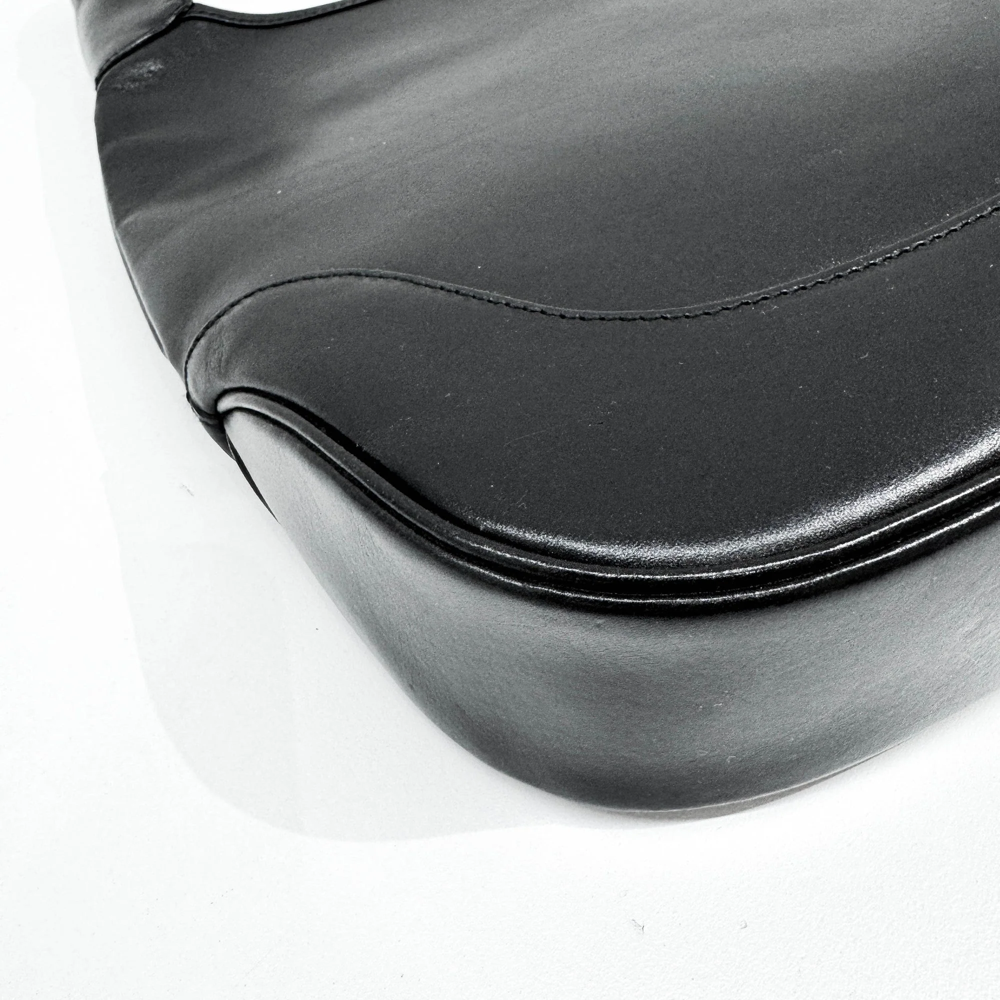 Jackie Black Leather Shoulder Bag - Image 12