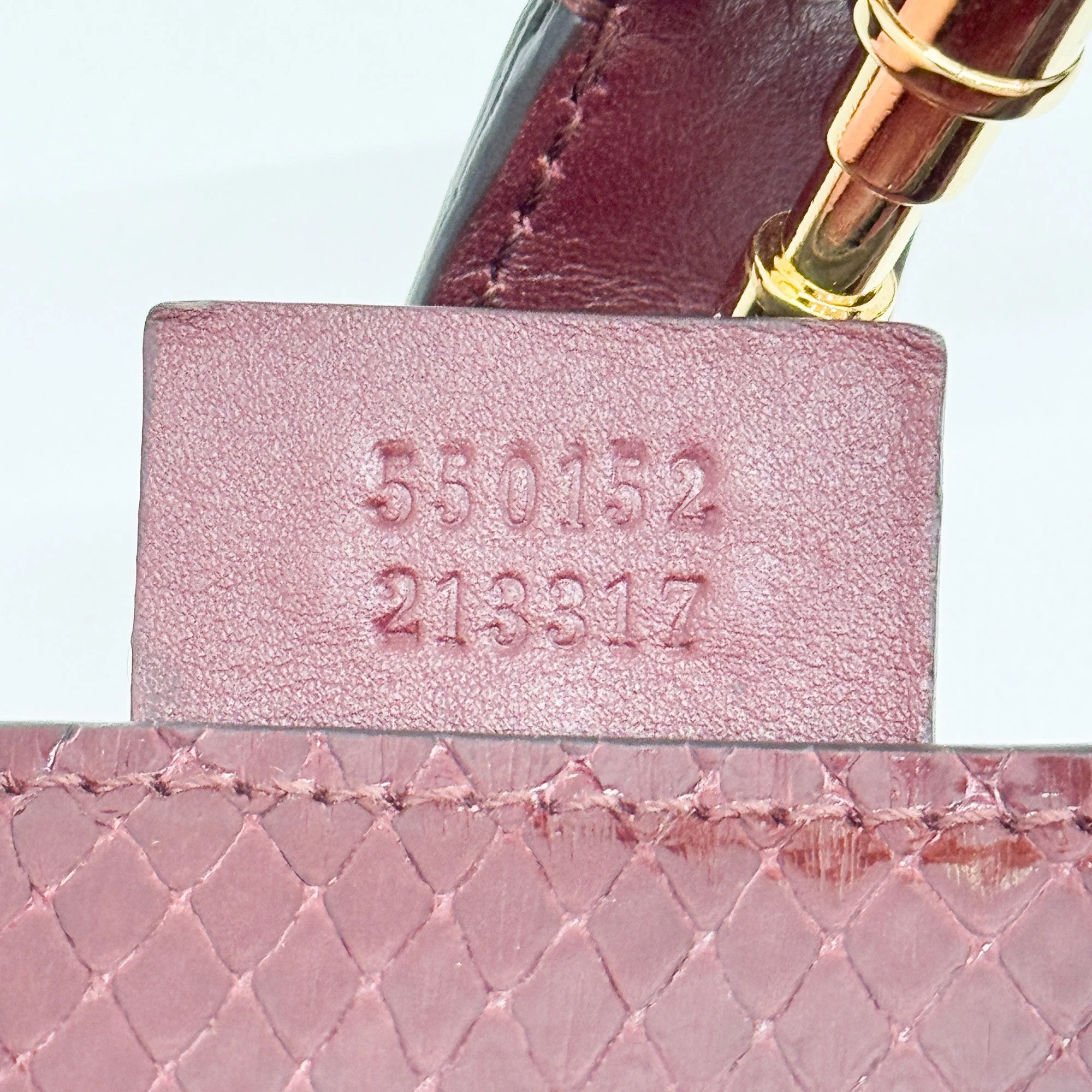 Jackie Bordeaux Red Python Embossed Leather Shoulder Bag - Image 15