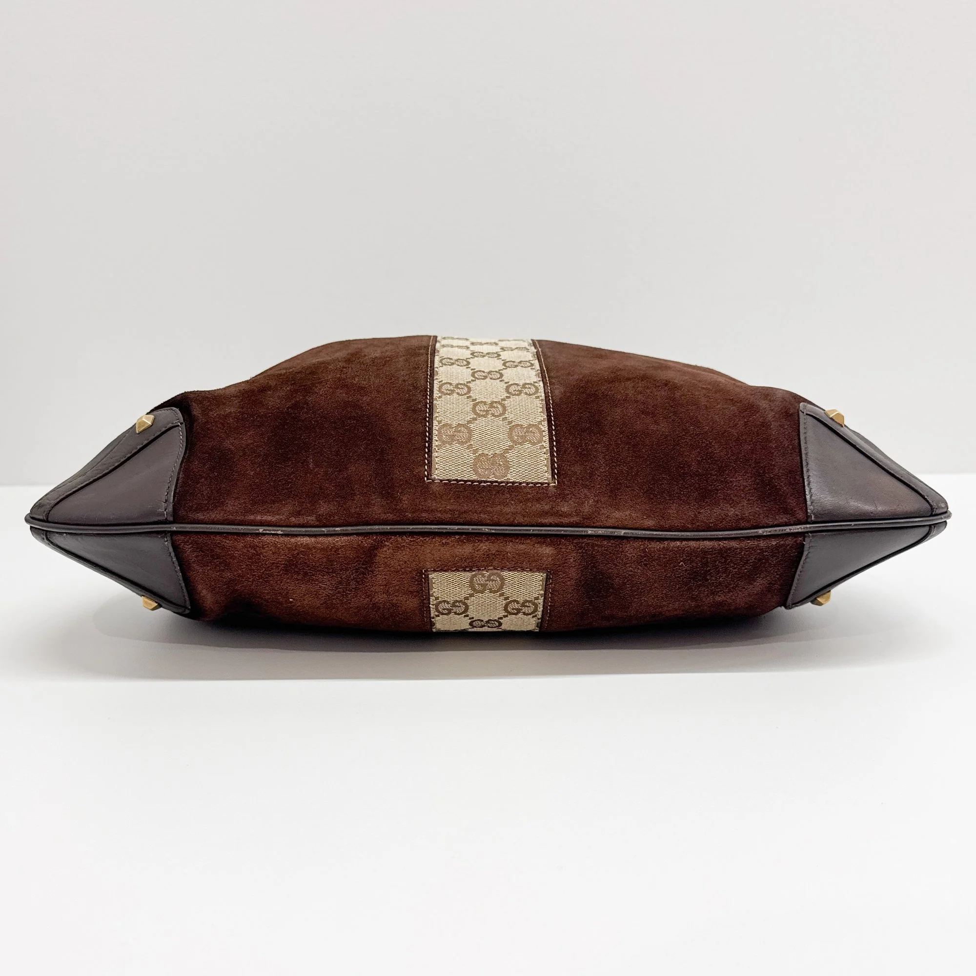 Jackie 1961 Nailhead Brown Suede Shoulder Bag - Image 35