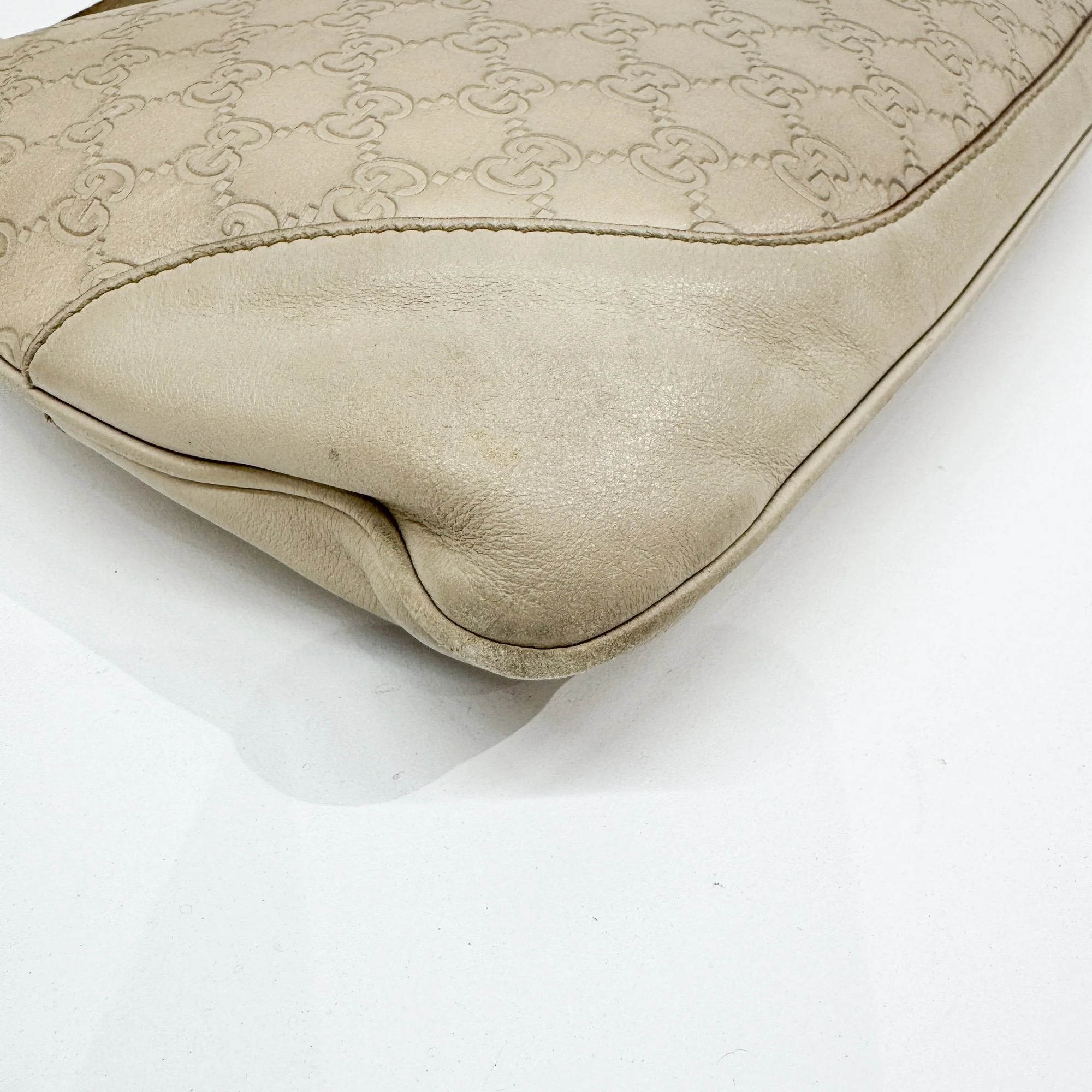 Jackie Eggshell White Monogram Leather Shoulder Bag - Image 12