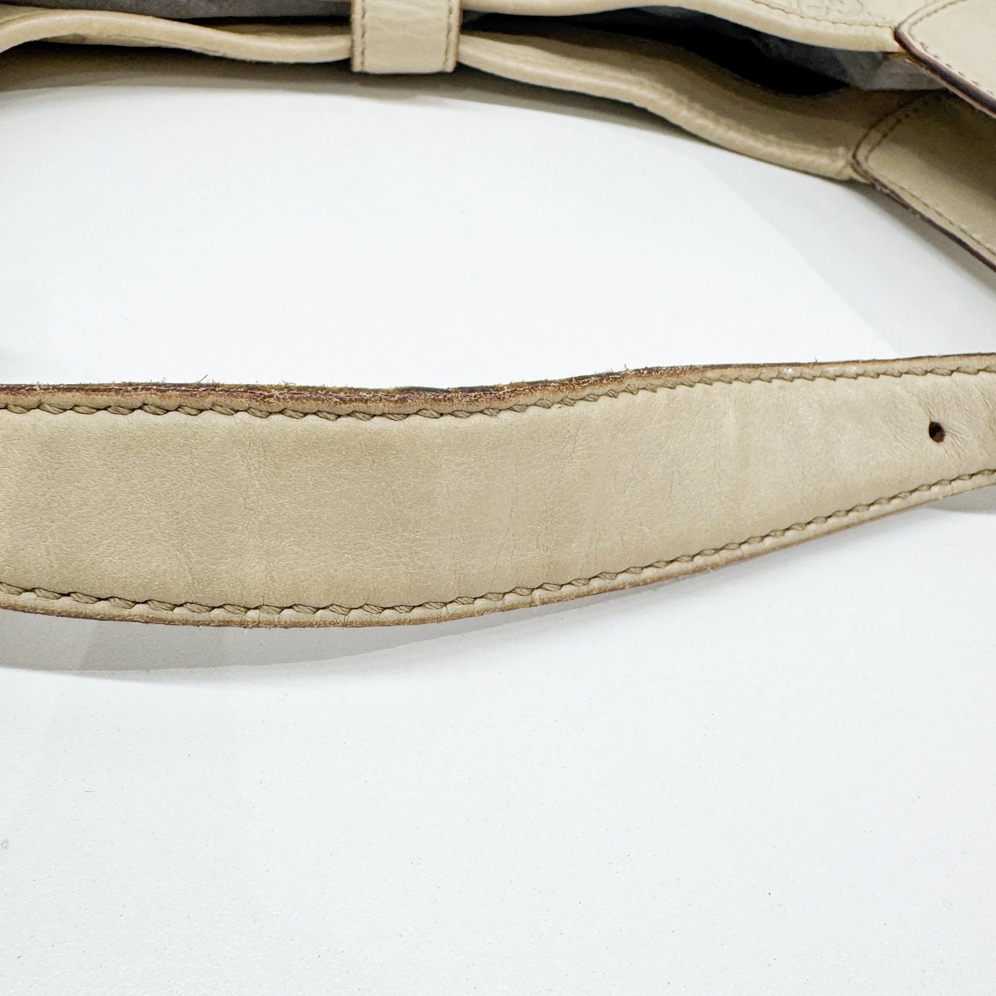 Jackie Eggshell White Monogram Leather Shoulder Bag - Image 8