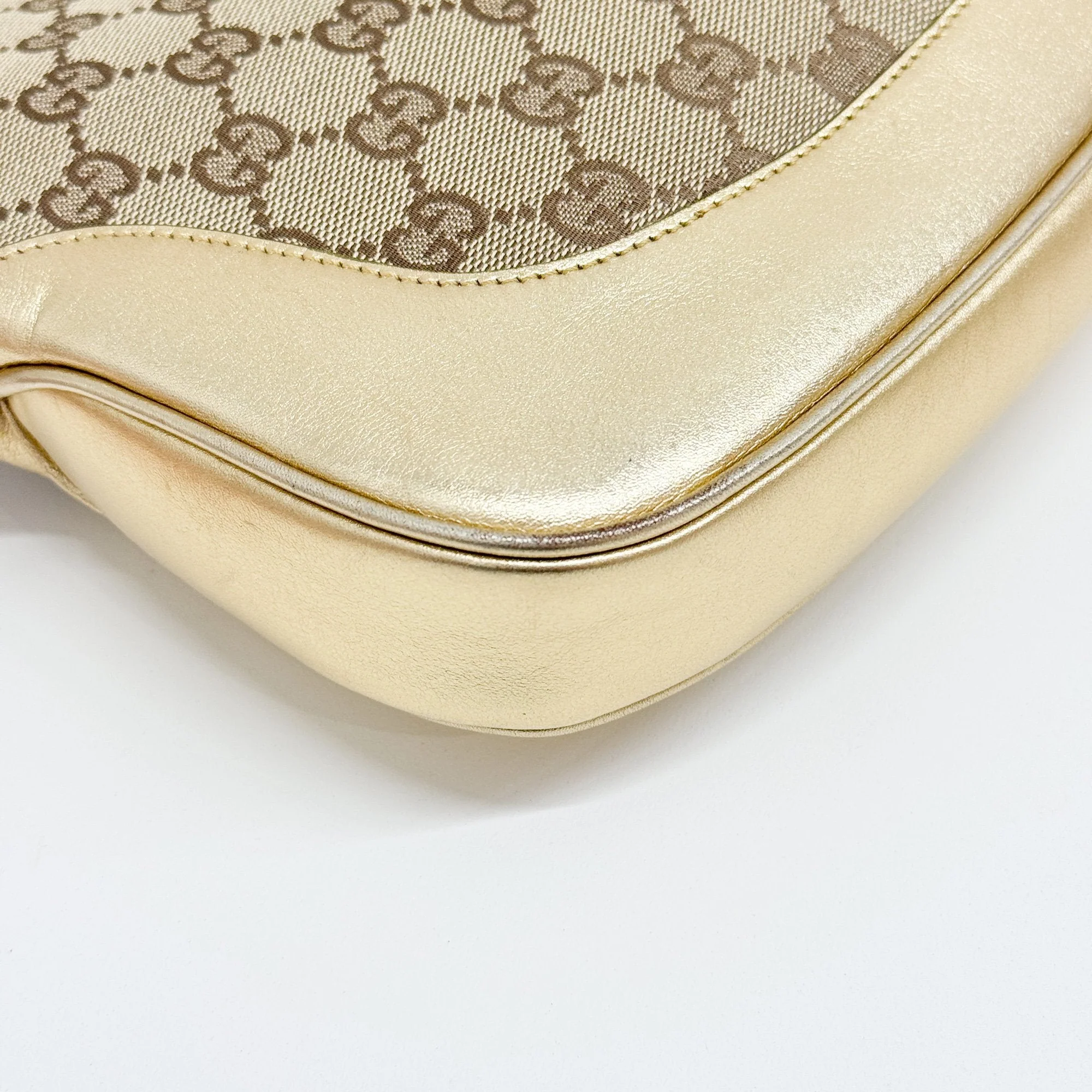 Jackie Gold GG Canvas Shoulder Bag - Image 10