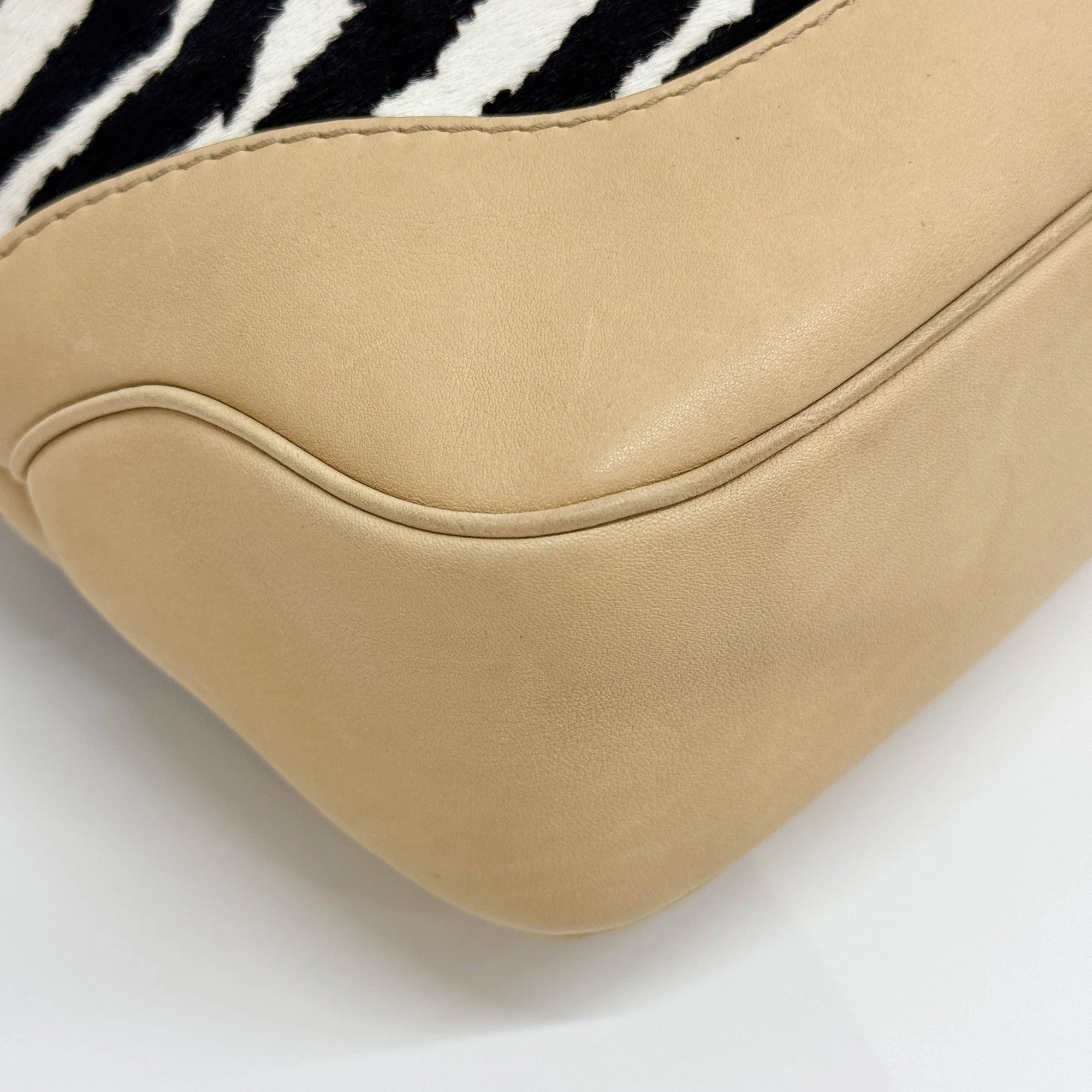 Jackie 1961 Zebra Print Pony Hair Shoulder Bag - Image 11