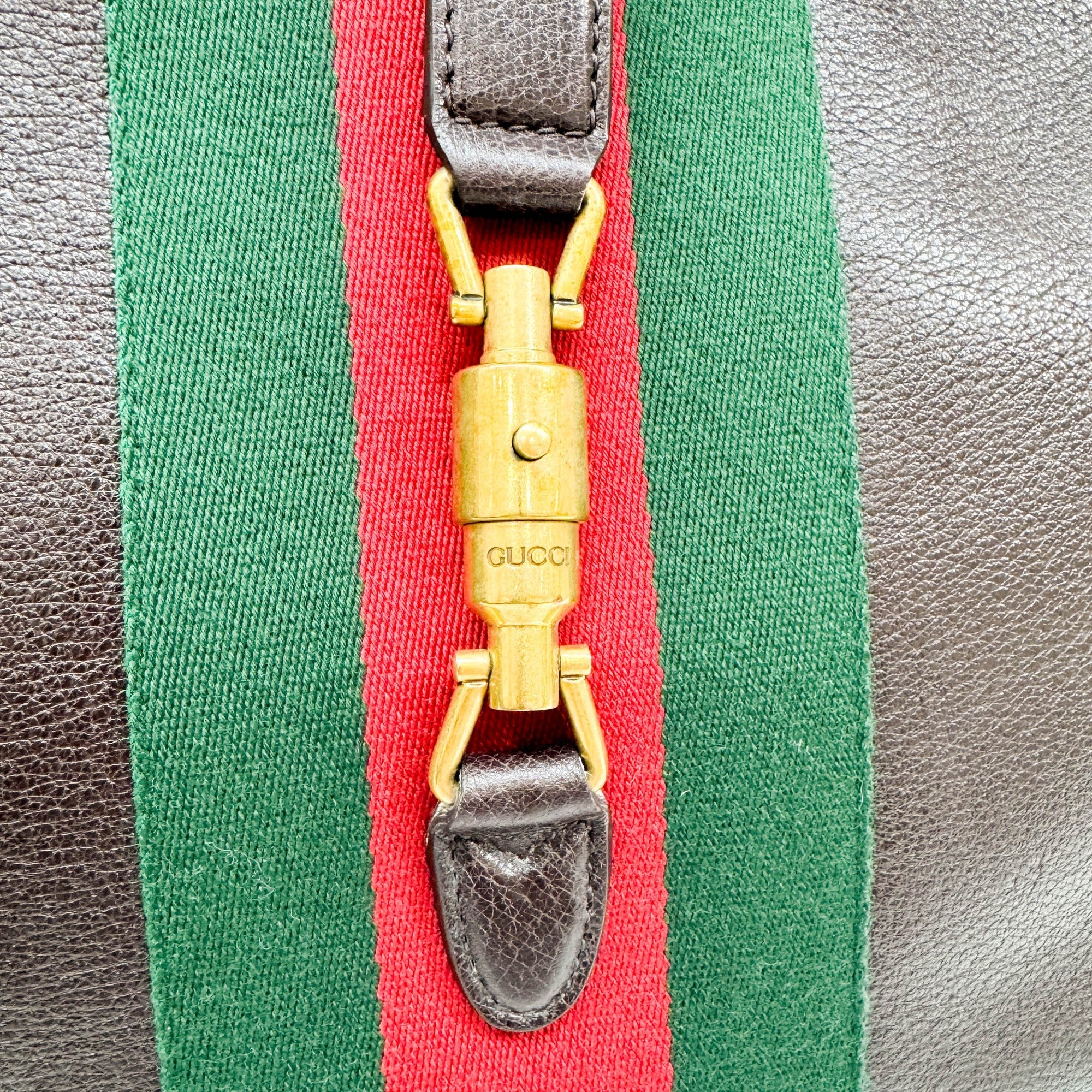 Jackie 1961 Ophidia Espresso Leather Shoulder Bag - Image 15