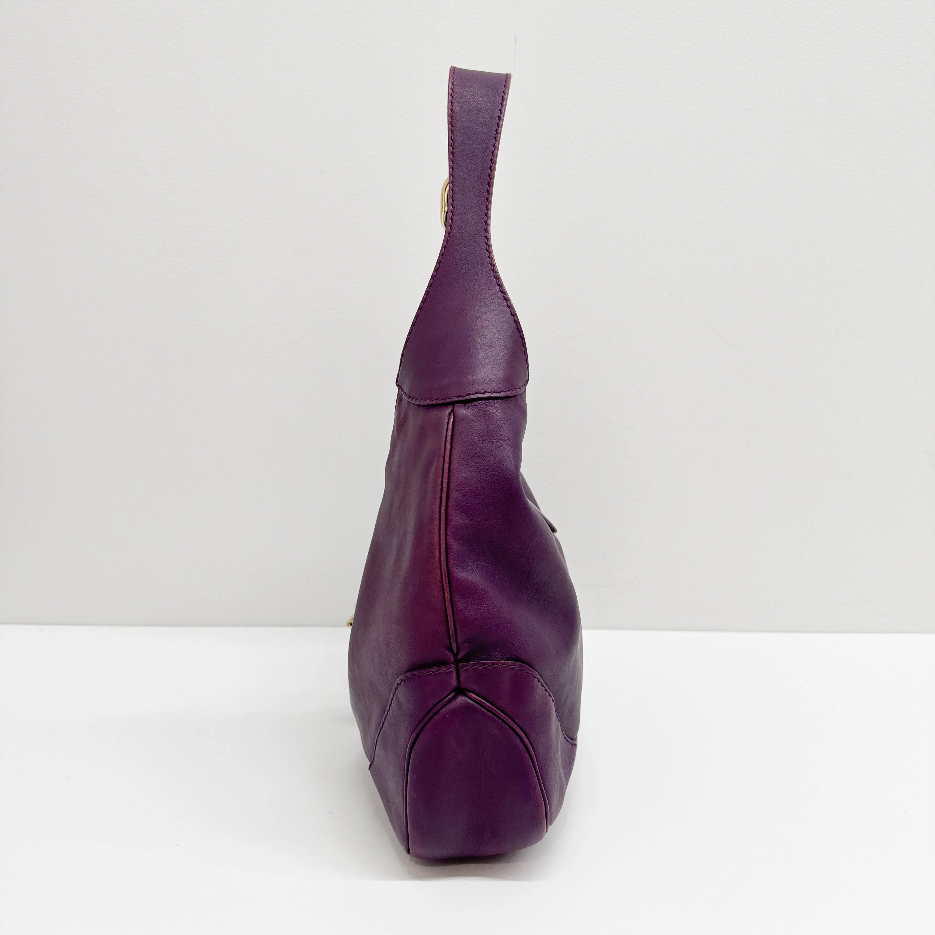 Jackie 1961 Purple Leather Shoulder Bag - Image 5