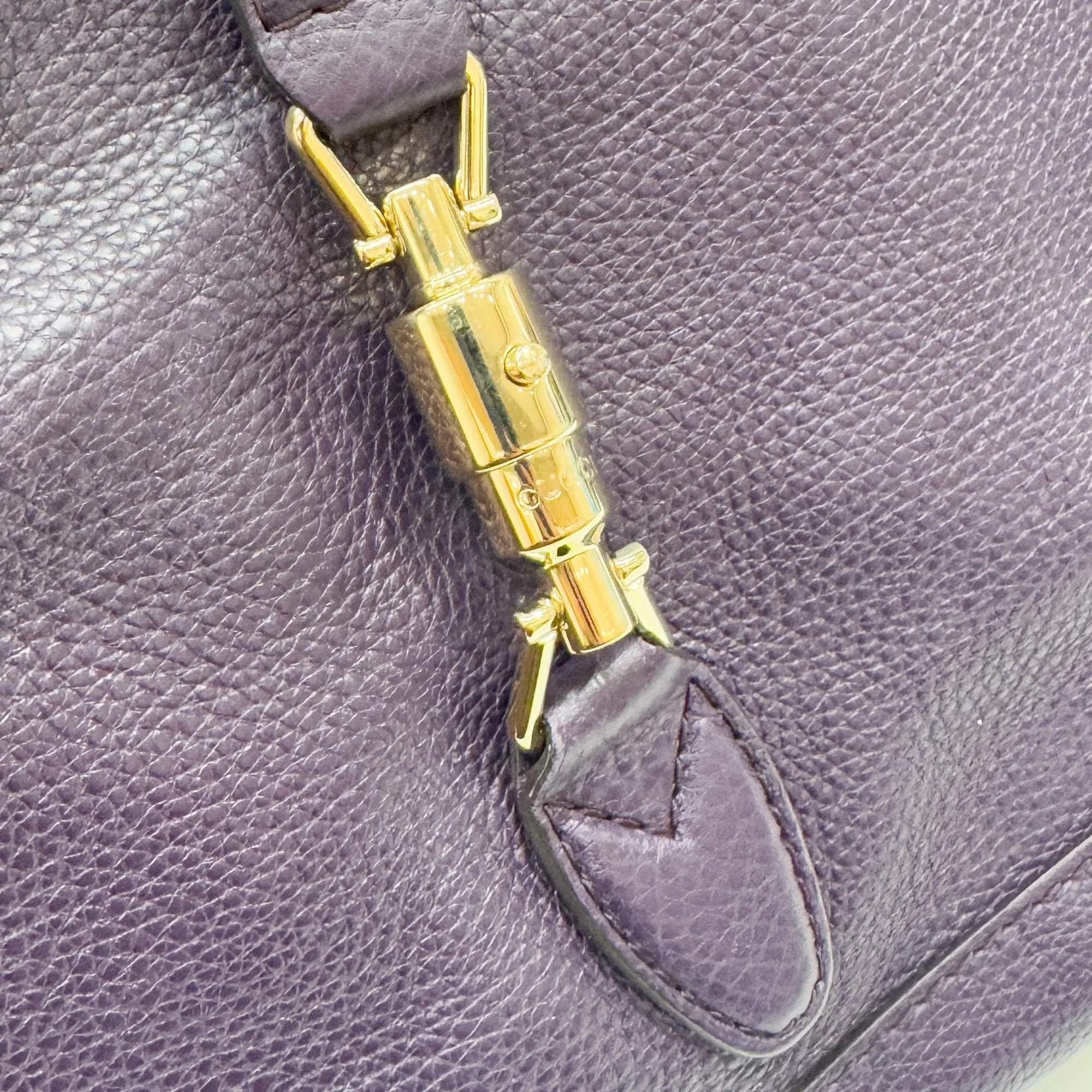 Jackie 1961 Purple Leather Two Way Bag - Image 16