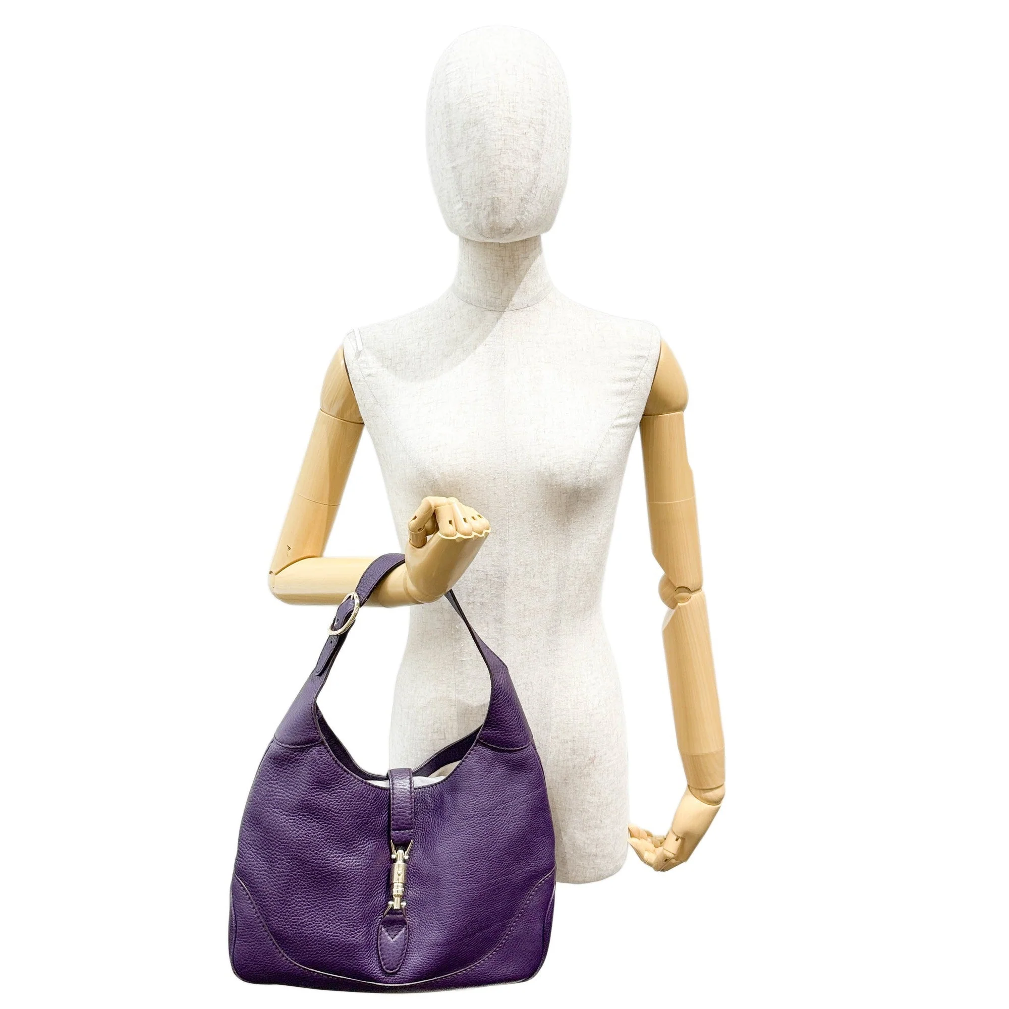 Jackie 1961 Purple Leather Two Way Bag - Image 3