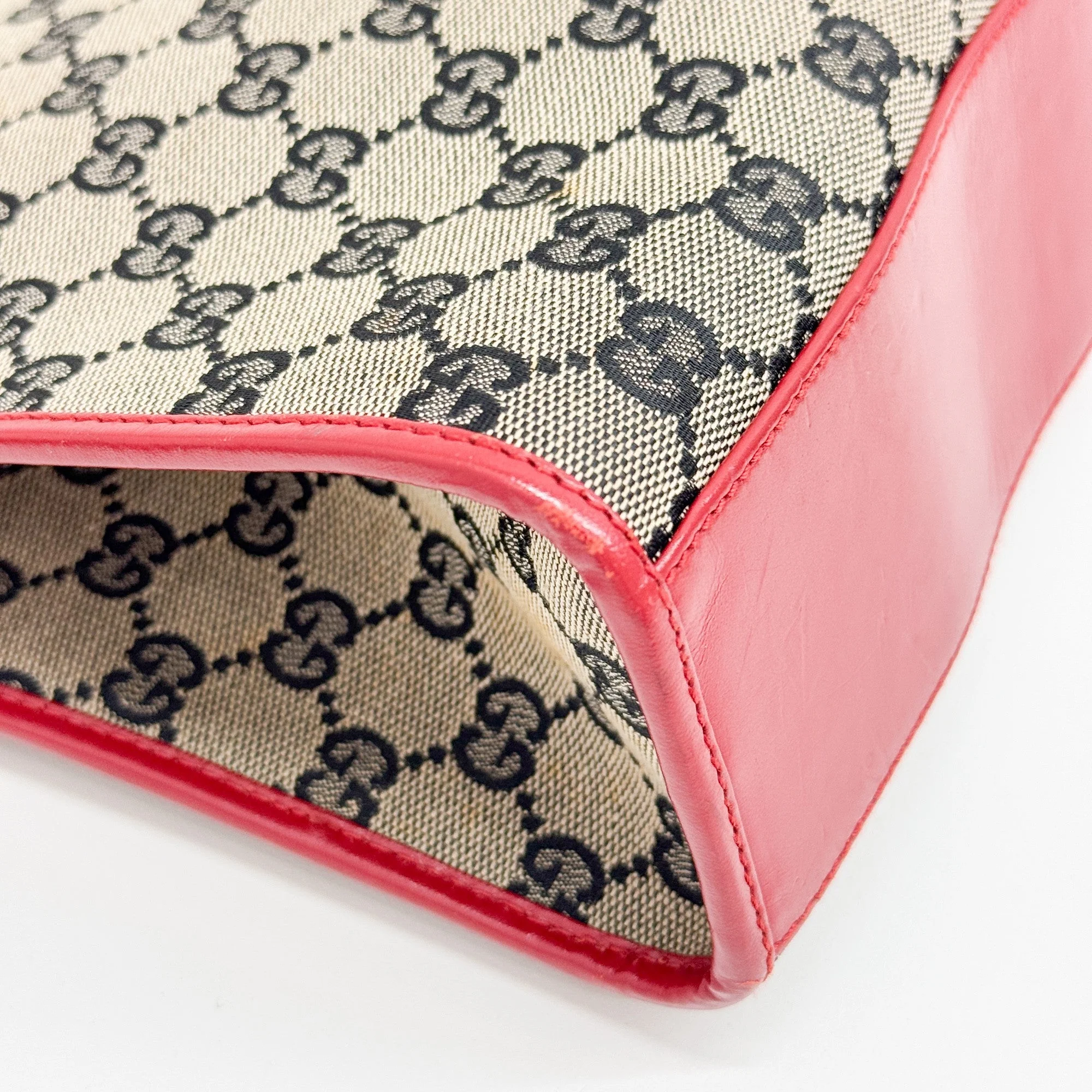 Jackie Red GG Canvas Shoulder Bag - Image 12