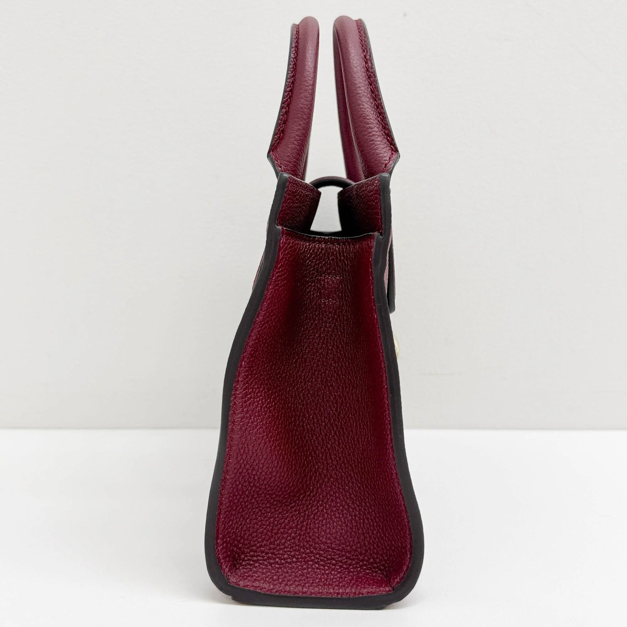 Jackie Soft Tote Burgundy Leather Two Way Bag - Image 6