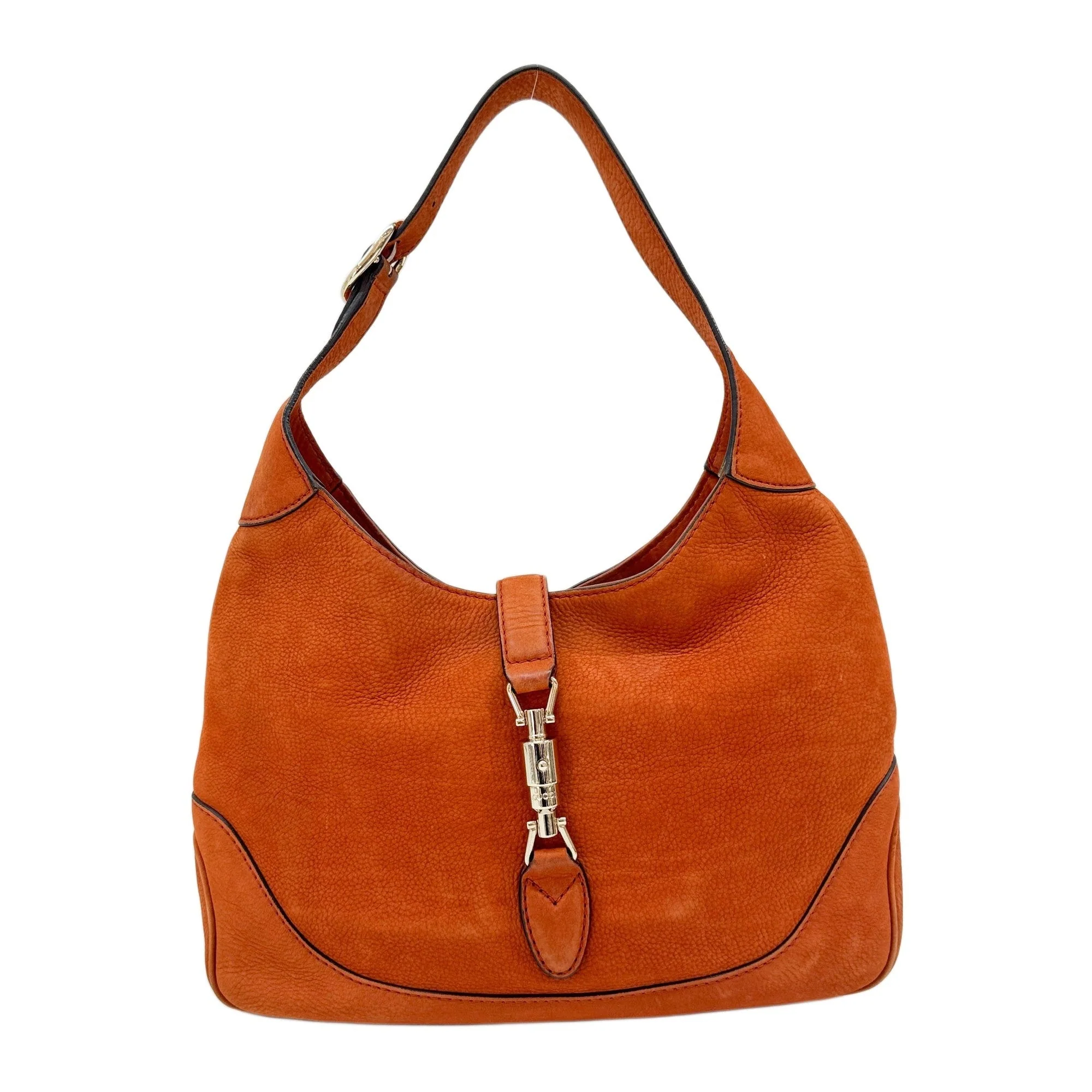 Jackie 1961 Tangerine Leather Two Way Bag