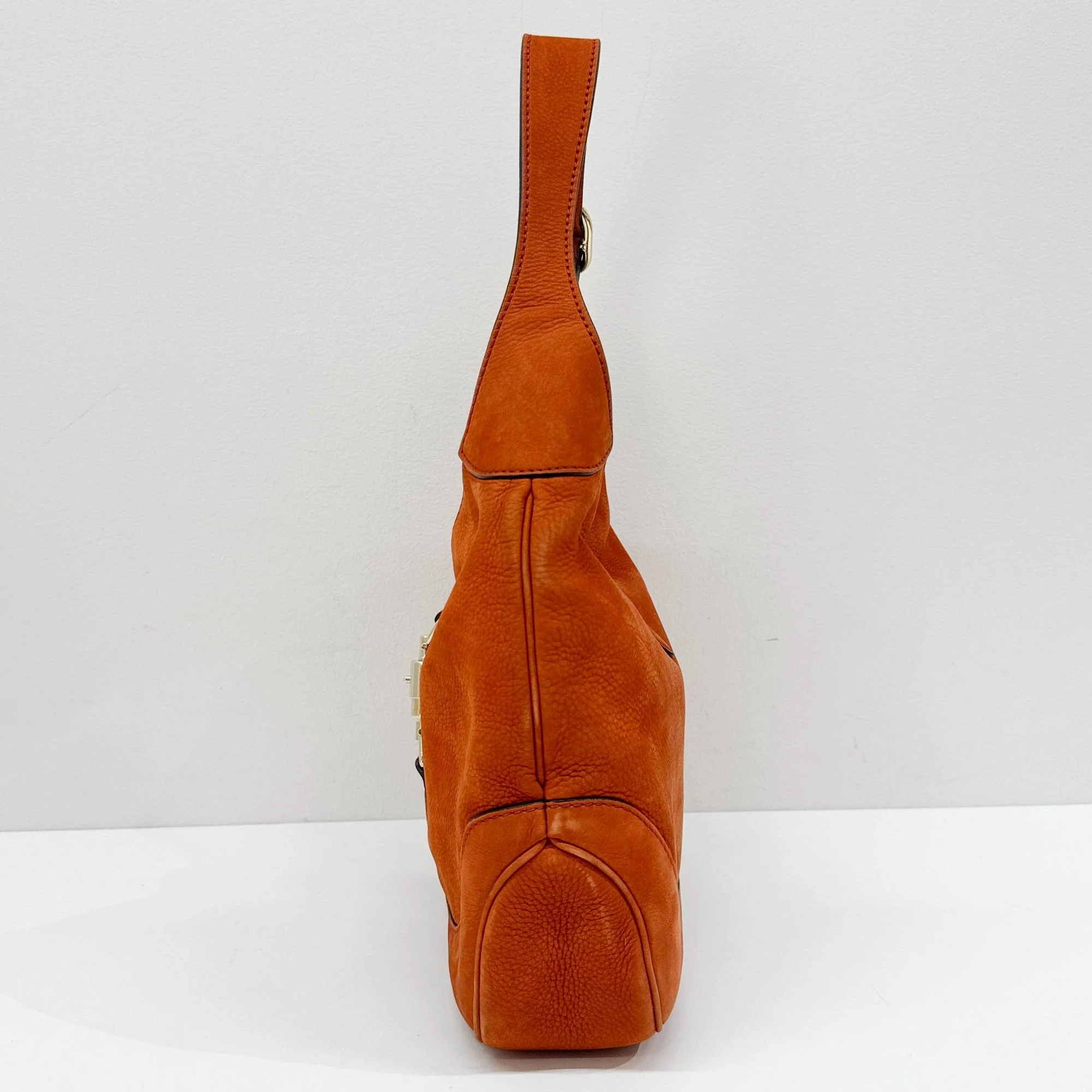 Jackie 1961 Tangerine Leather Two Way Bag - Image 6