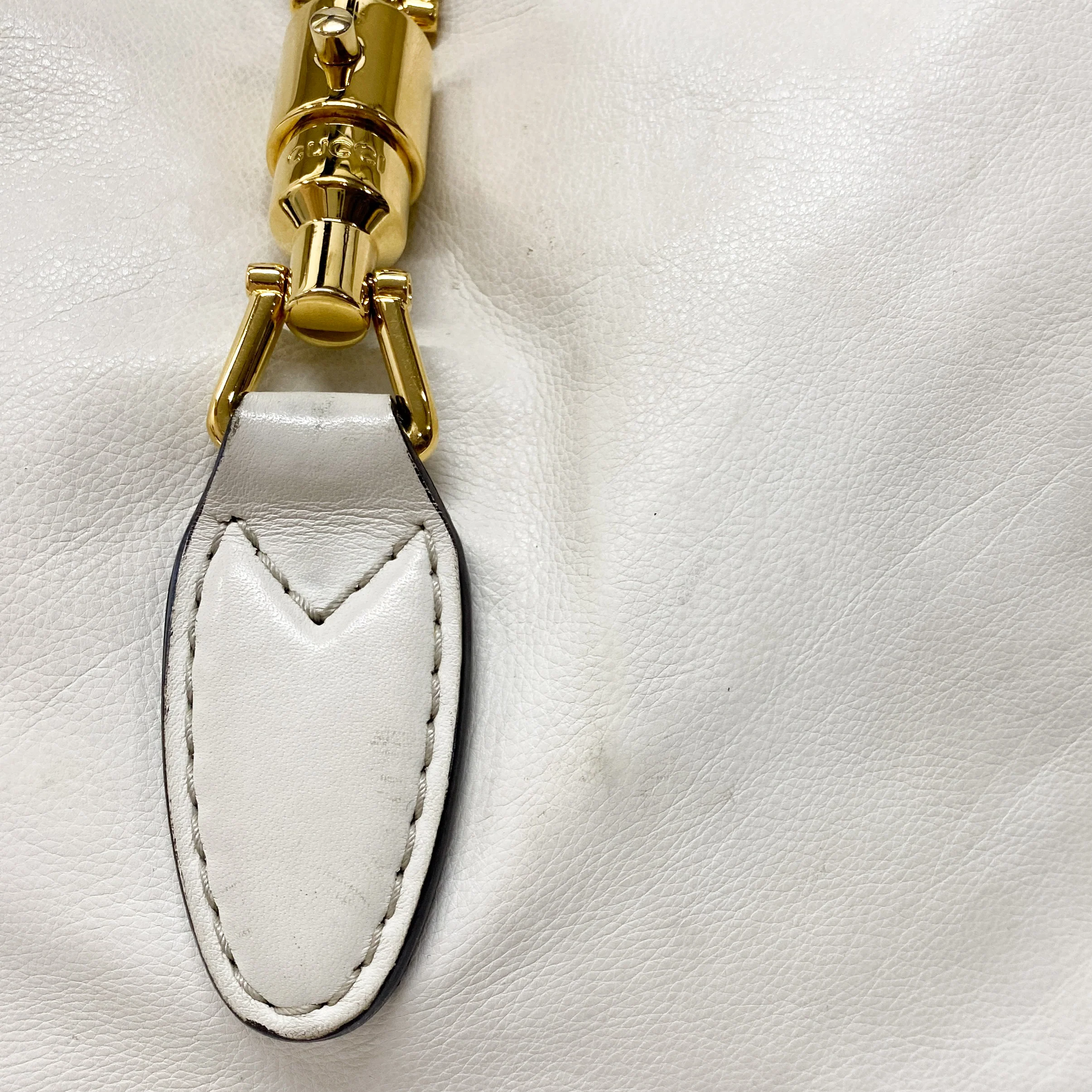 New Jackie 1961 White Leather Shoulder Bag - Image 15