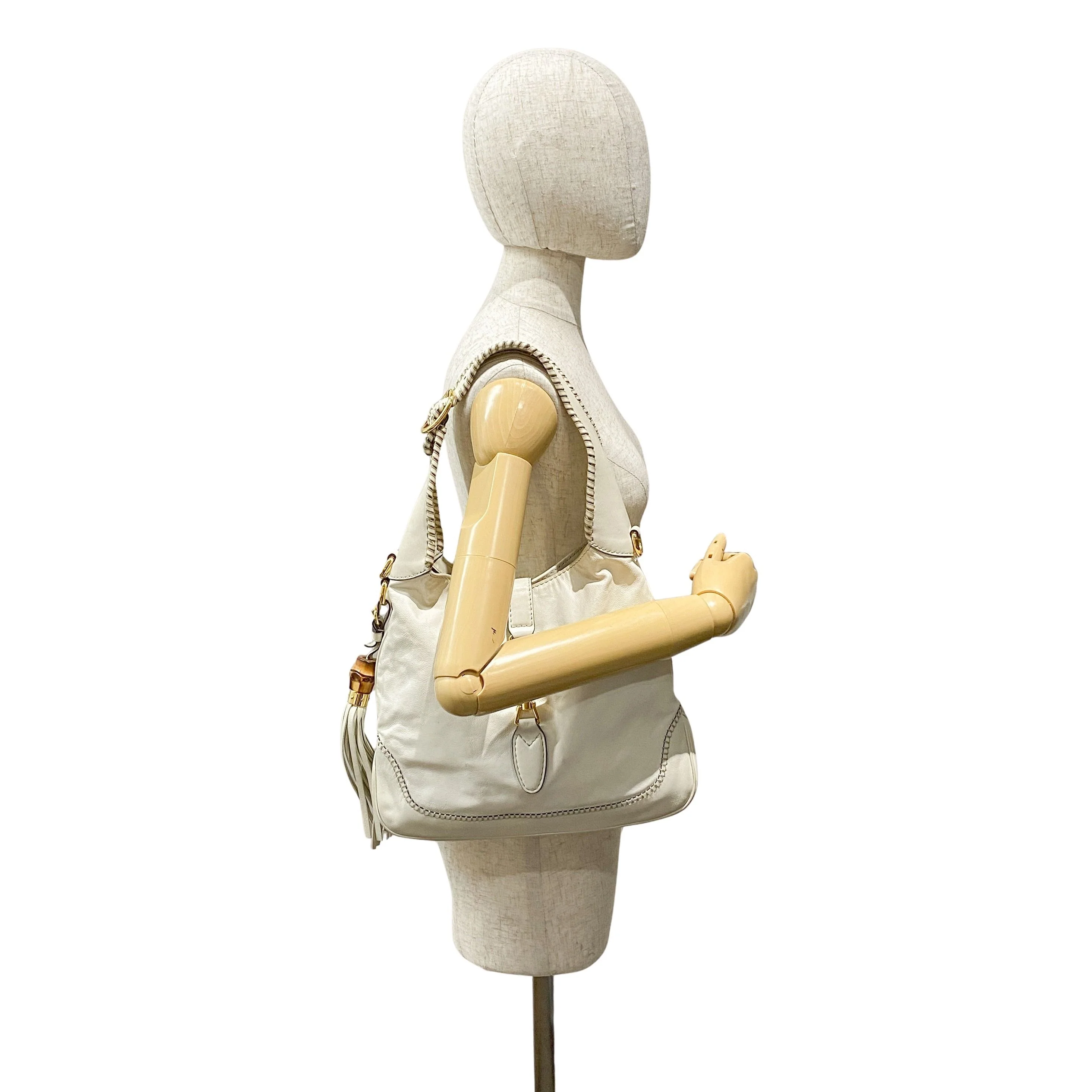 New Jackie 1961 White Leather Shoulder Bag - Image 3