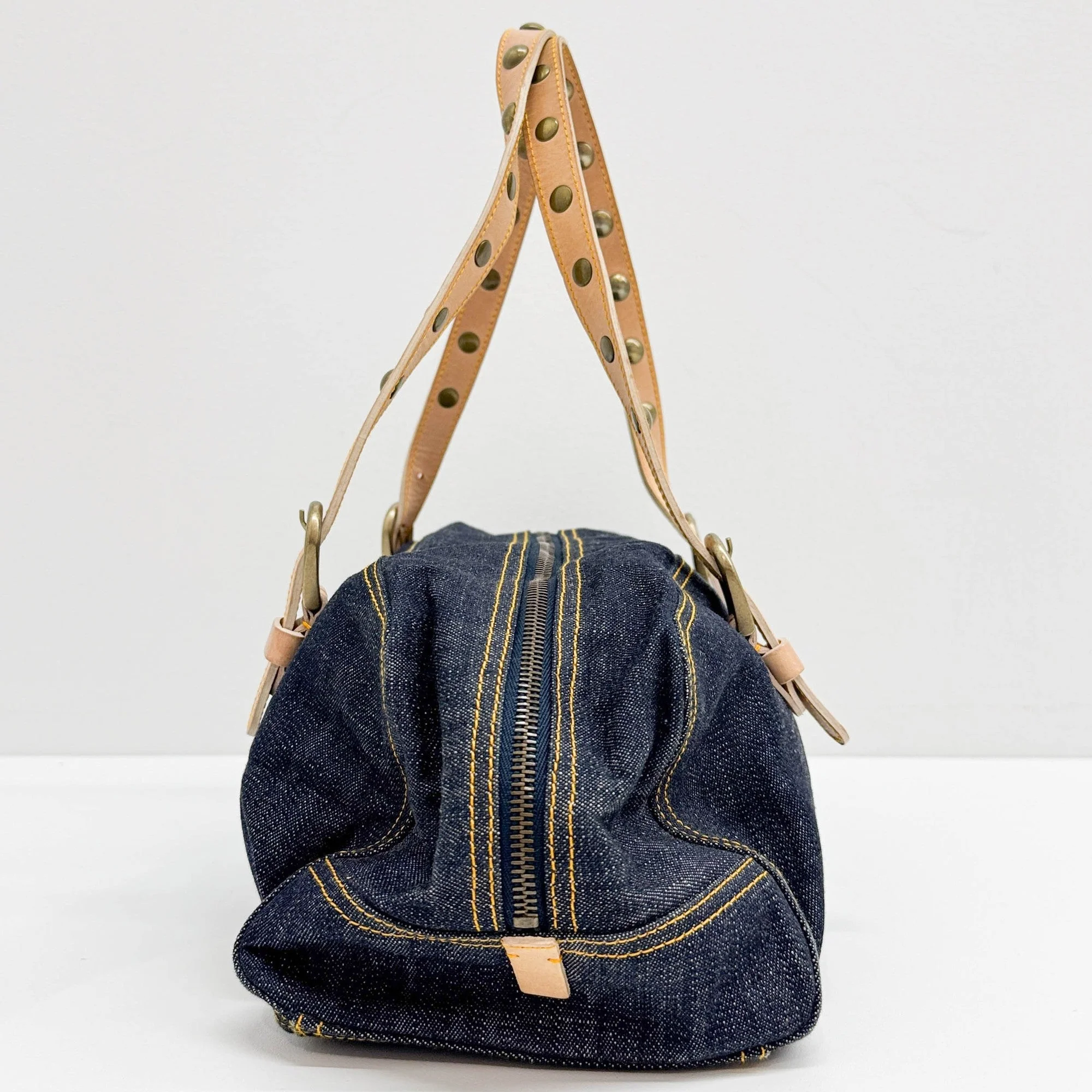 Joie Blue Denim Shoulder Bag - Image 5
