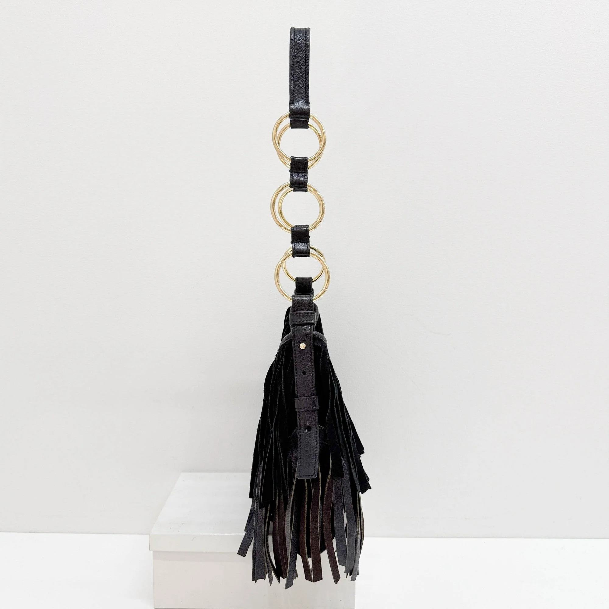 La Boheme Black Suede Shoulder Bag - Image 4